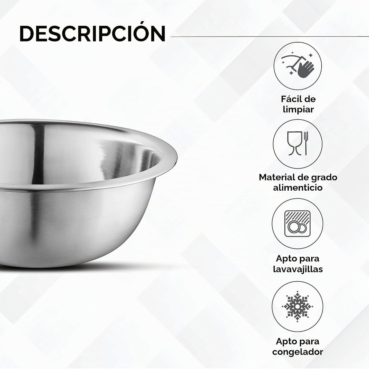 AVADOR - Juego de 6 tazones de mezcla de acero inoxidable premium,...