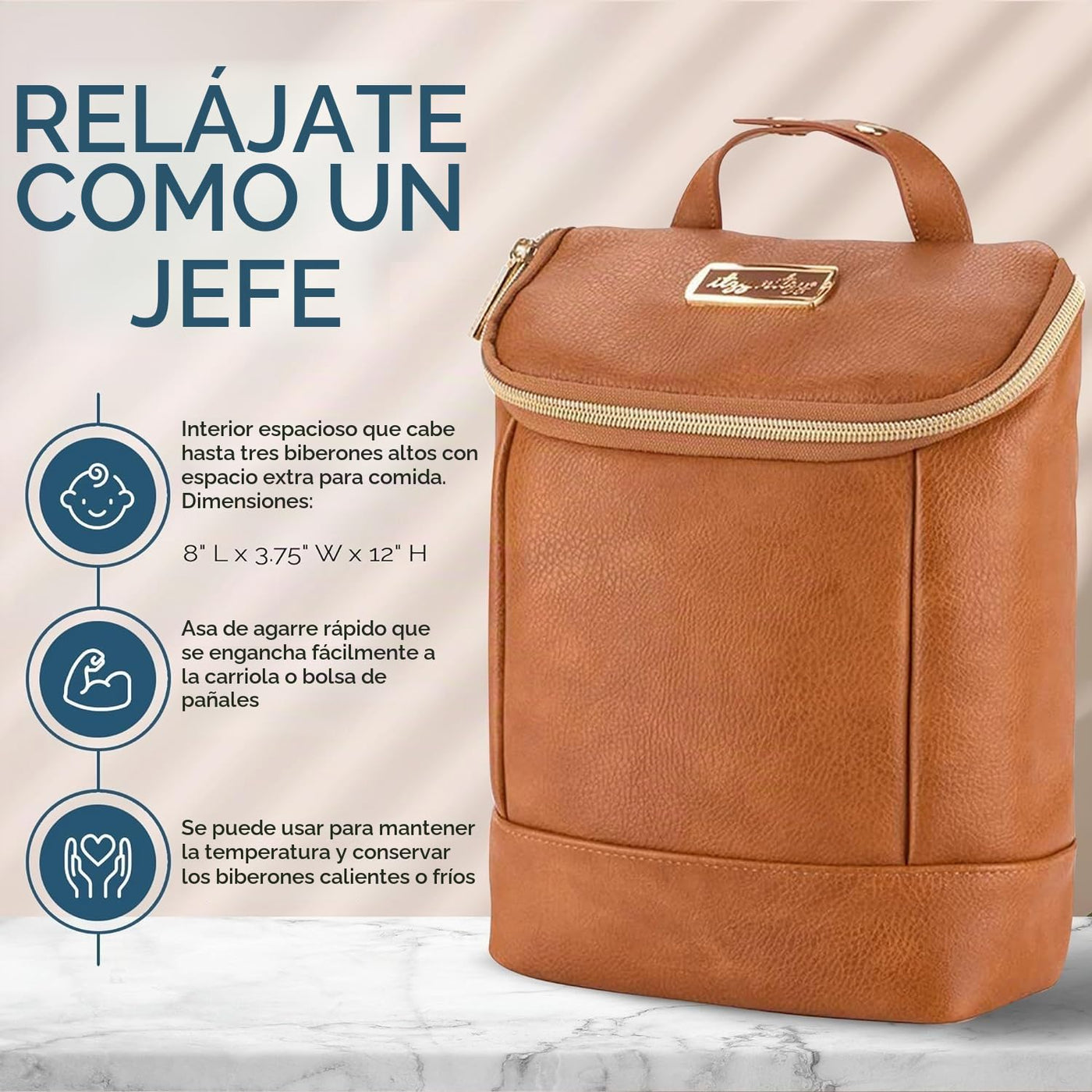 Itzy Ritzy Bolsa aislada para botellas, mantiene las botellas calie...