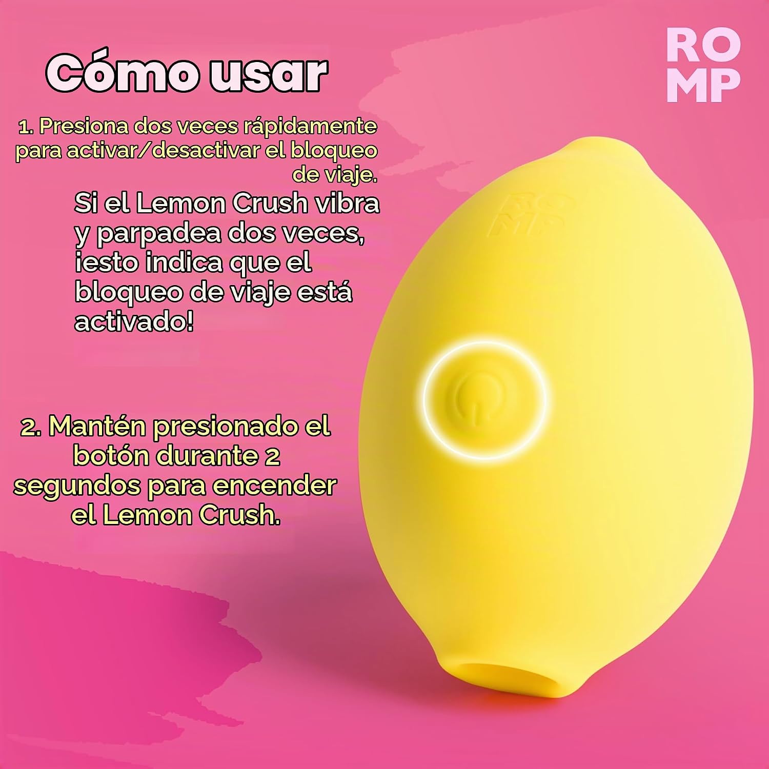 ROMP Vibrador de limón para mujer | Vibrador de succión de clítoris...