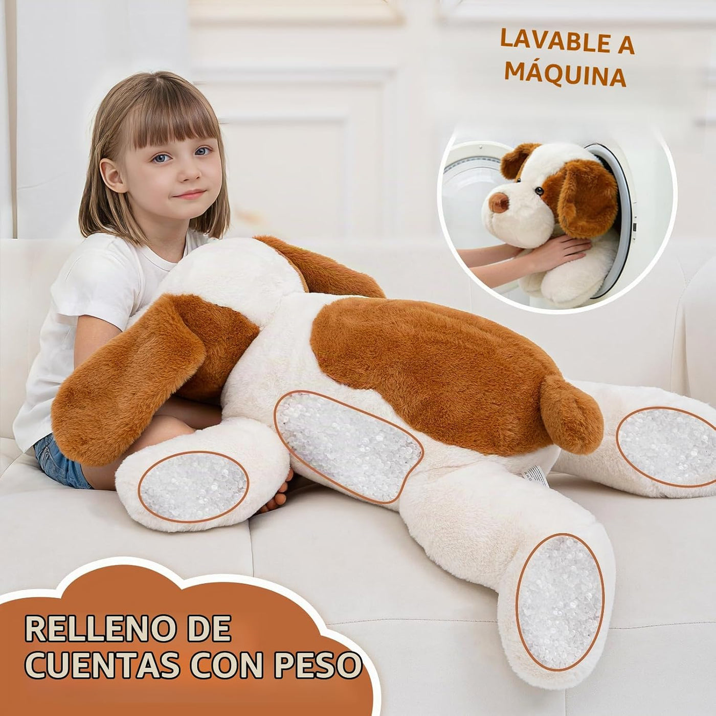 HAIJUNYA Animales de peluche con peso de 32 pulgadas y 5 libras par...