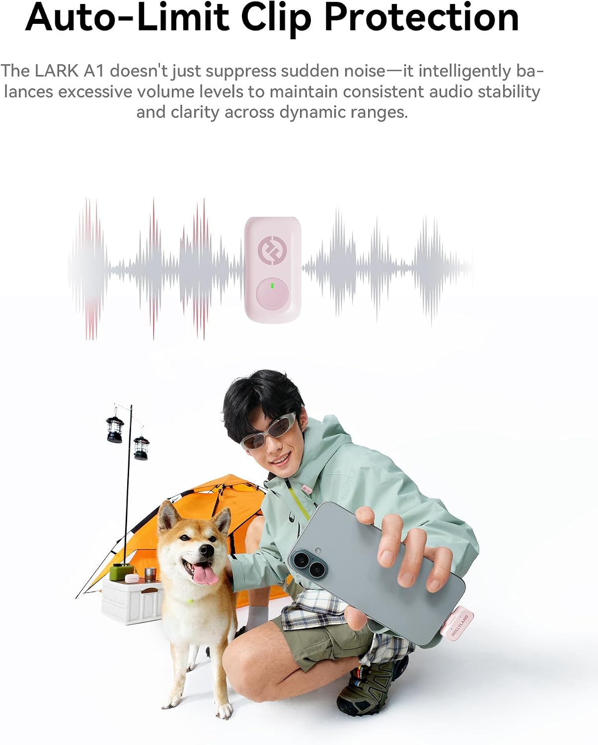 Hollyland Lark A1 Mini micrófono inalámbrico para iPhone y Android,...