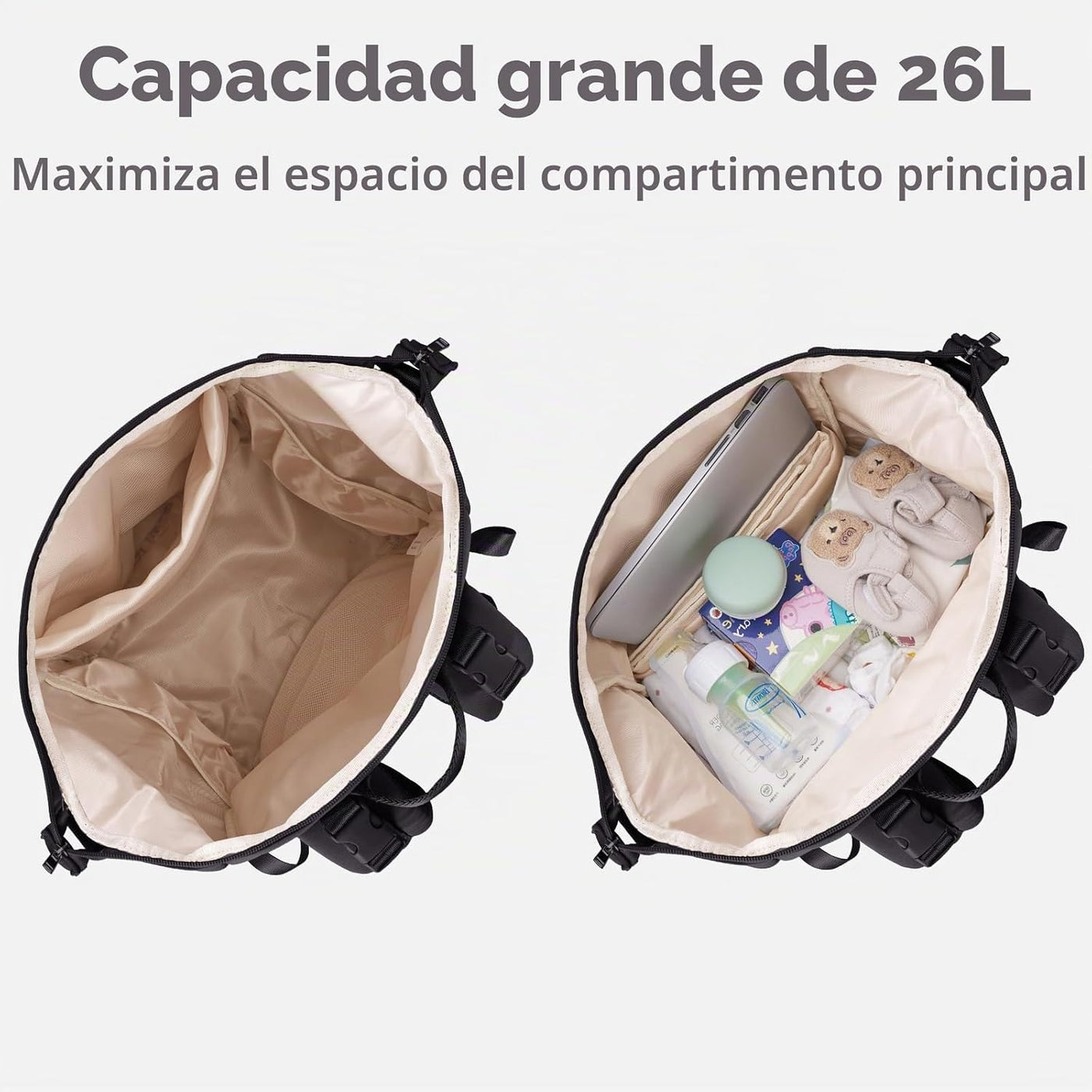 CEI-CEI Bolsa de pañales de neopreno, mochila grande para recién na...