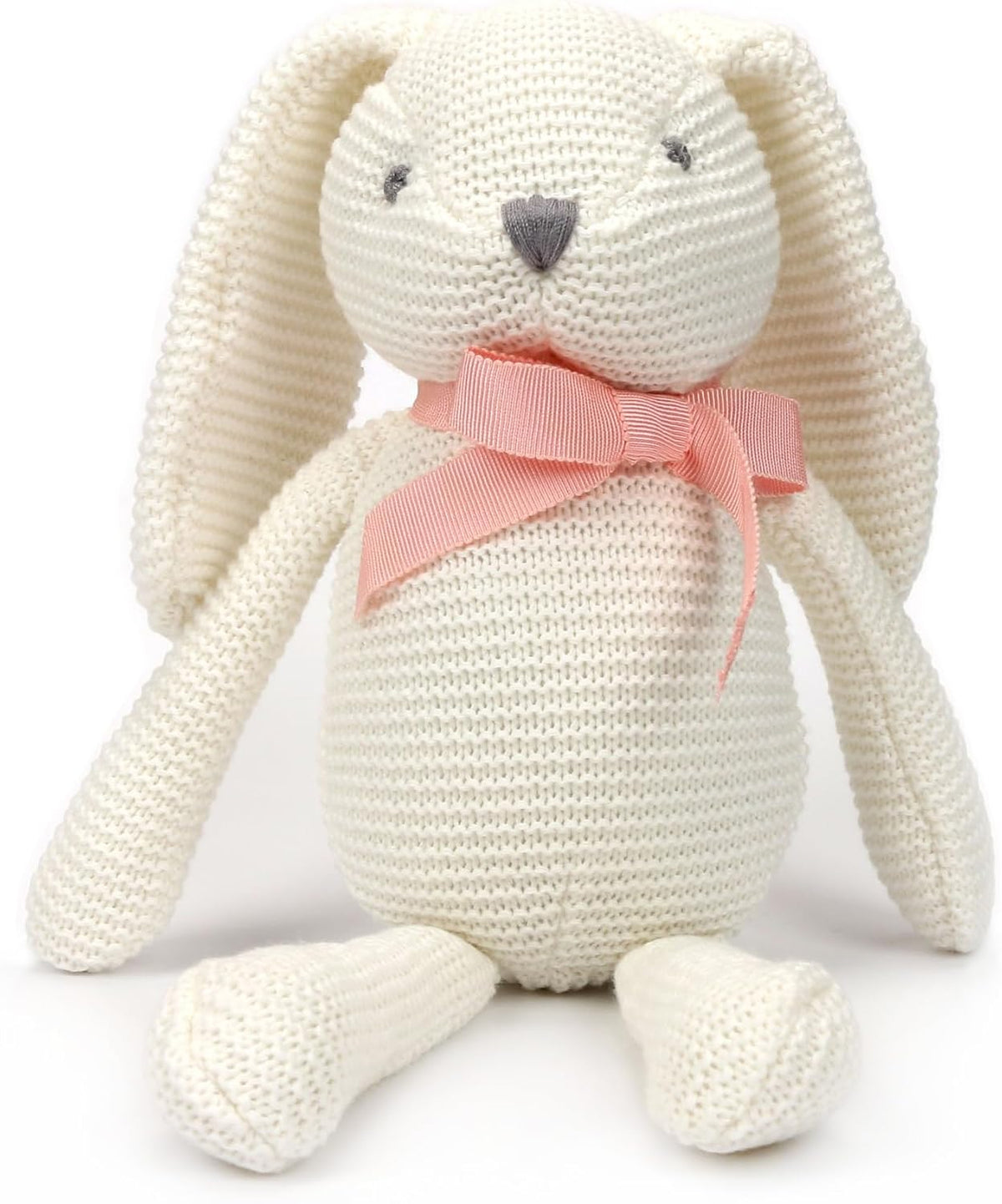 FLUFFYFUN 100% algodón orgánico bebé conejito de peluche 7.1" b...