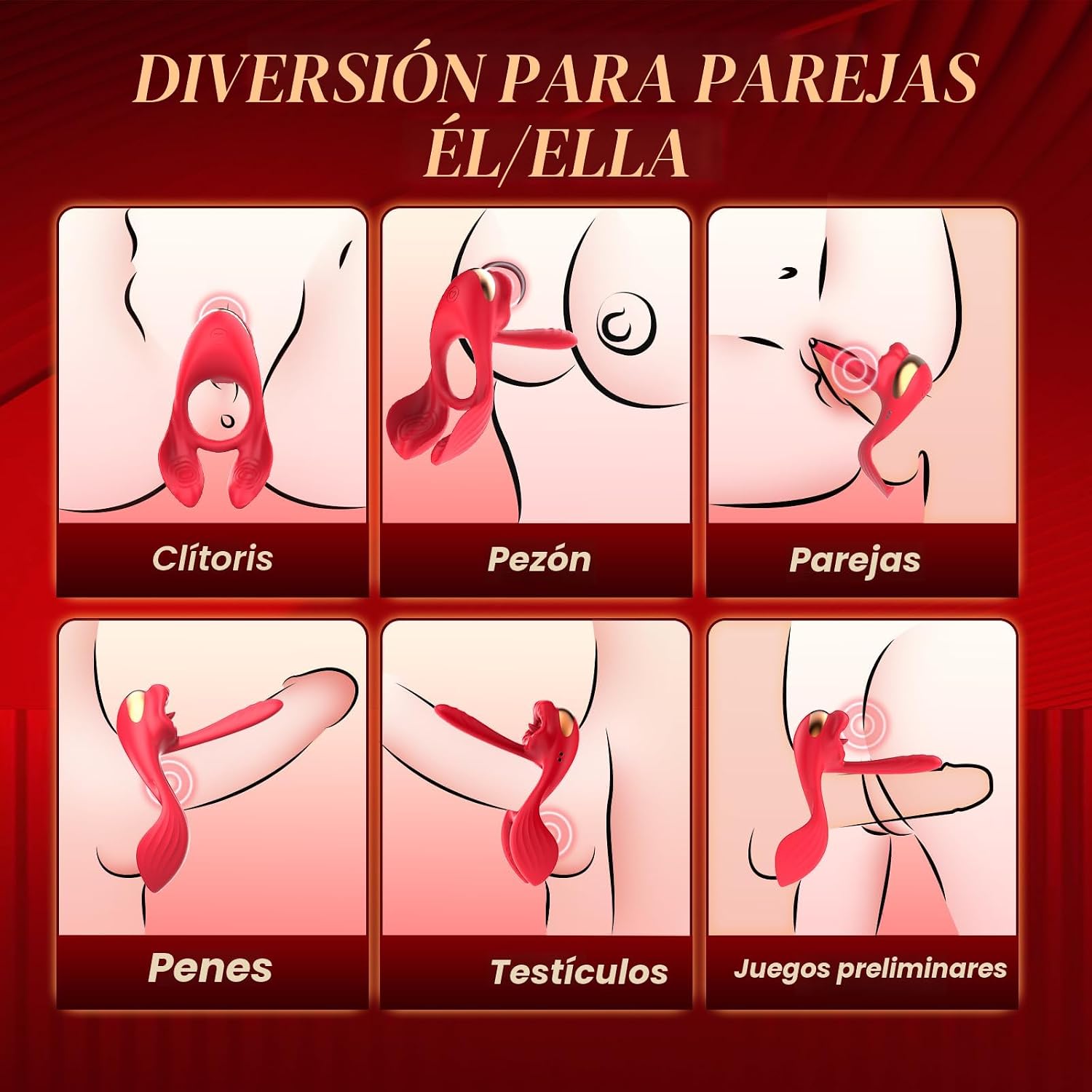 Anillo vibrador para pene con vibrador de punto G de 3 pulgadas - J...