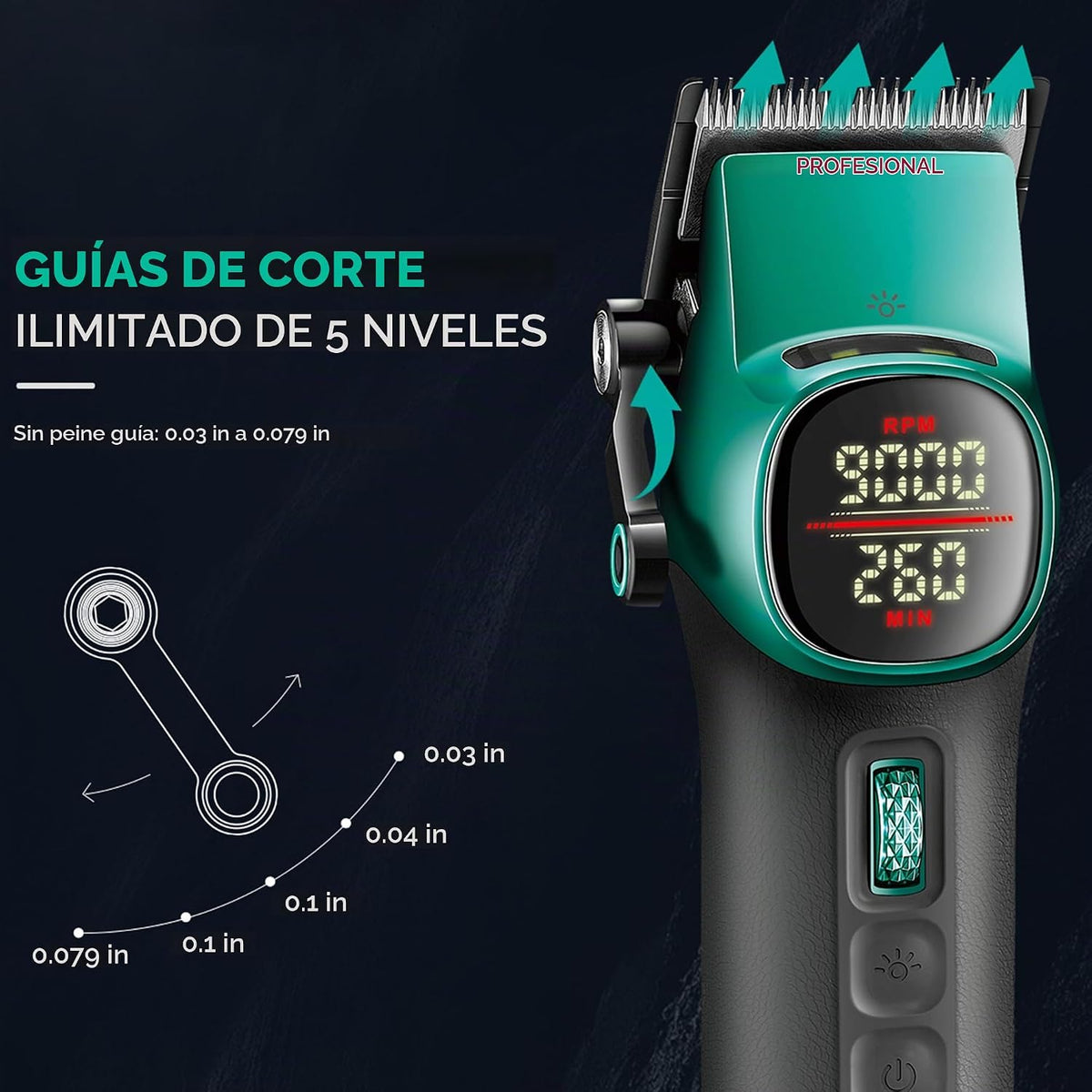 VGR 885 S2 - Kit de cortapelos y recortadores de pelo inalámbricos,...