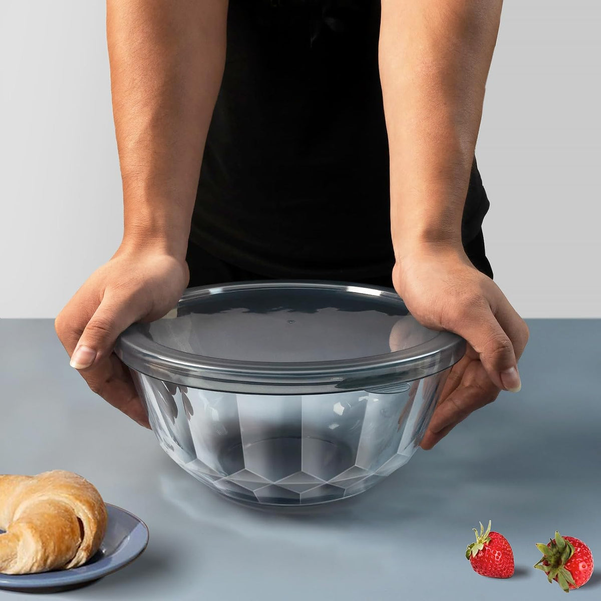 Juegos de cuencos de mezcla Freshmage con tapas herméticas, 5 paque...