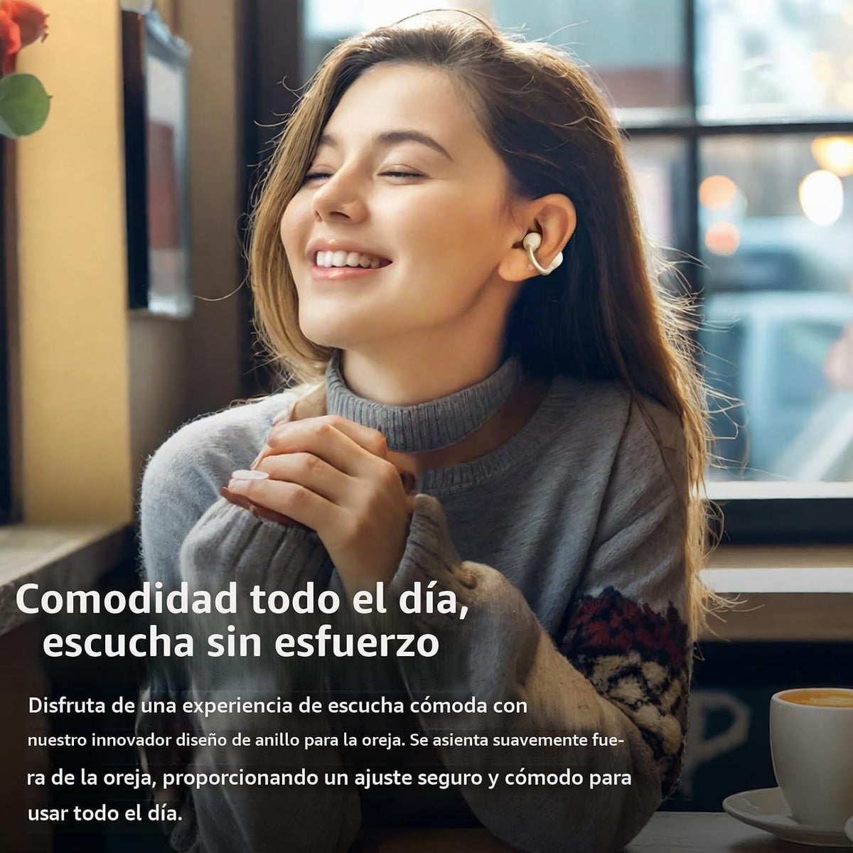 TOZO OpenEarRing - Auriculares de oreja abierta 40H Bluetooth 5.4 l...