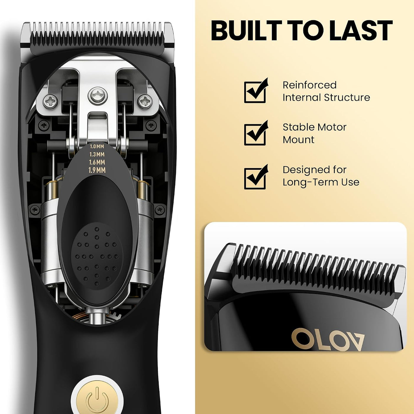 OLOV PROFESSIONAL Cortapelos para hombres, kit de cortapelos inalám...