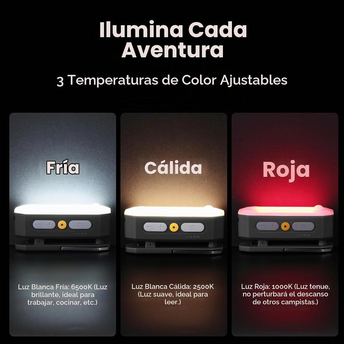 BougeRV Camping Light AL01, tienda de campaña recargable para área...