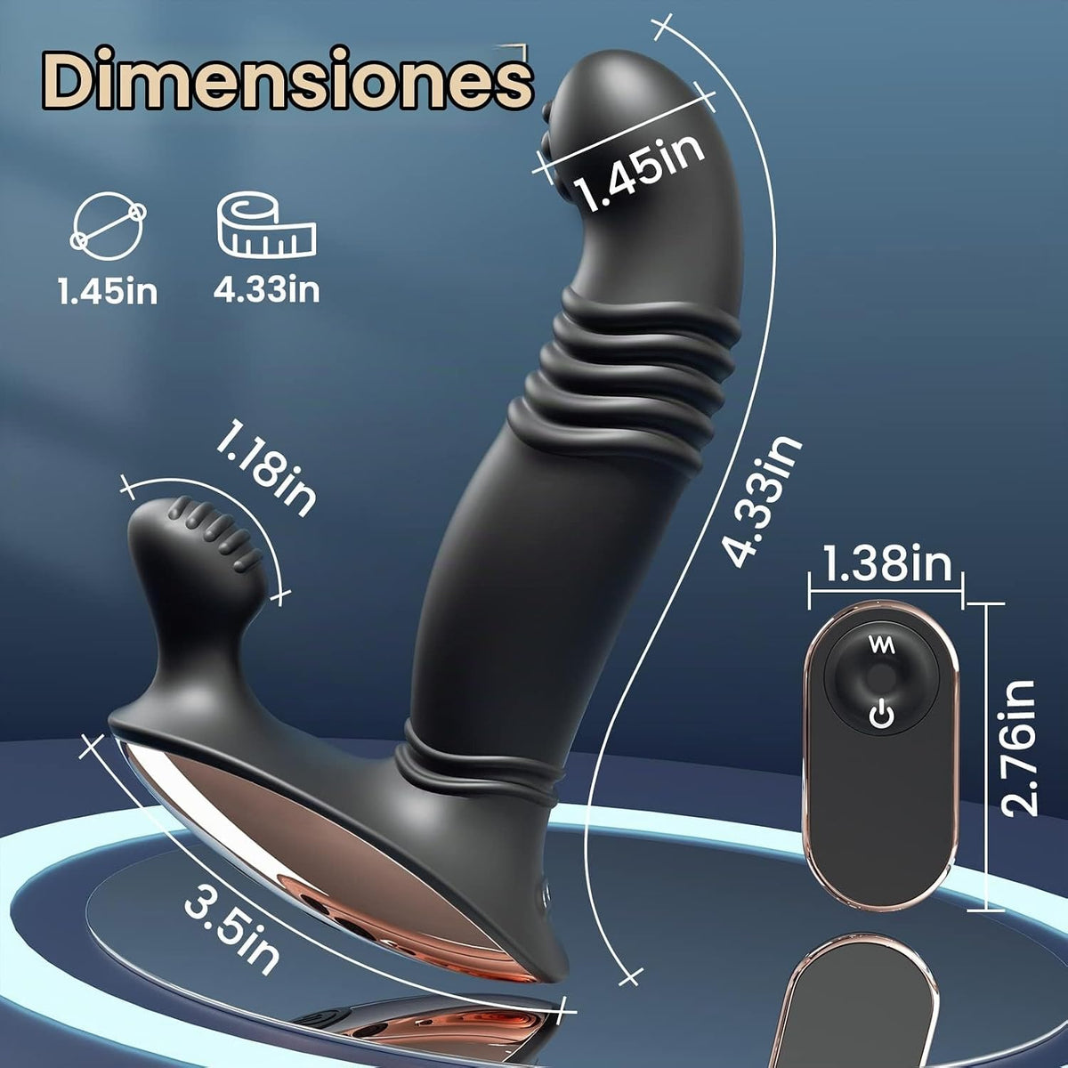 BEISAR - Masajeador de próstata con cuentas anales, juguetes sexual...
