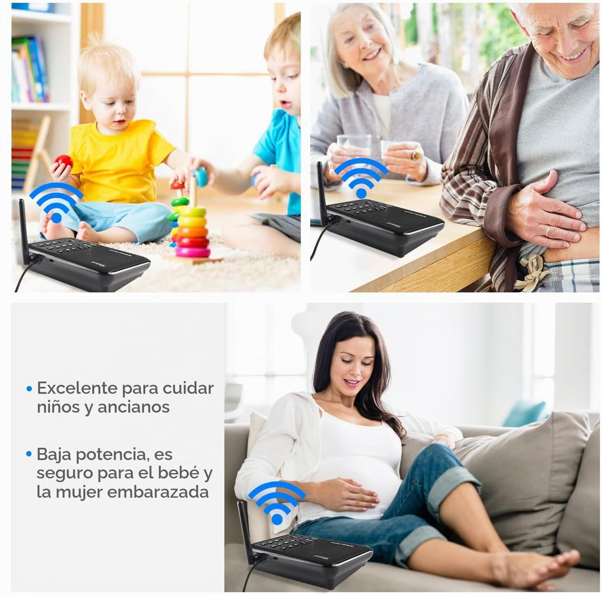 Wuloo Intercomunicadores inalámbricos para el hogar, rango de 5280...