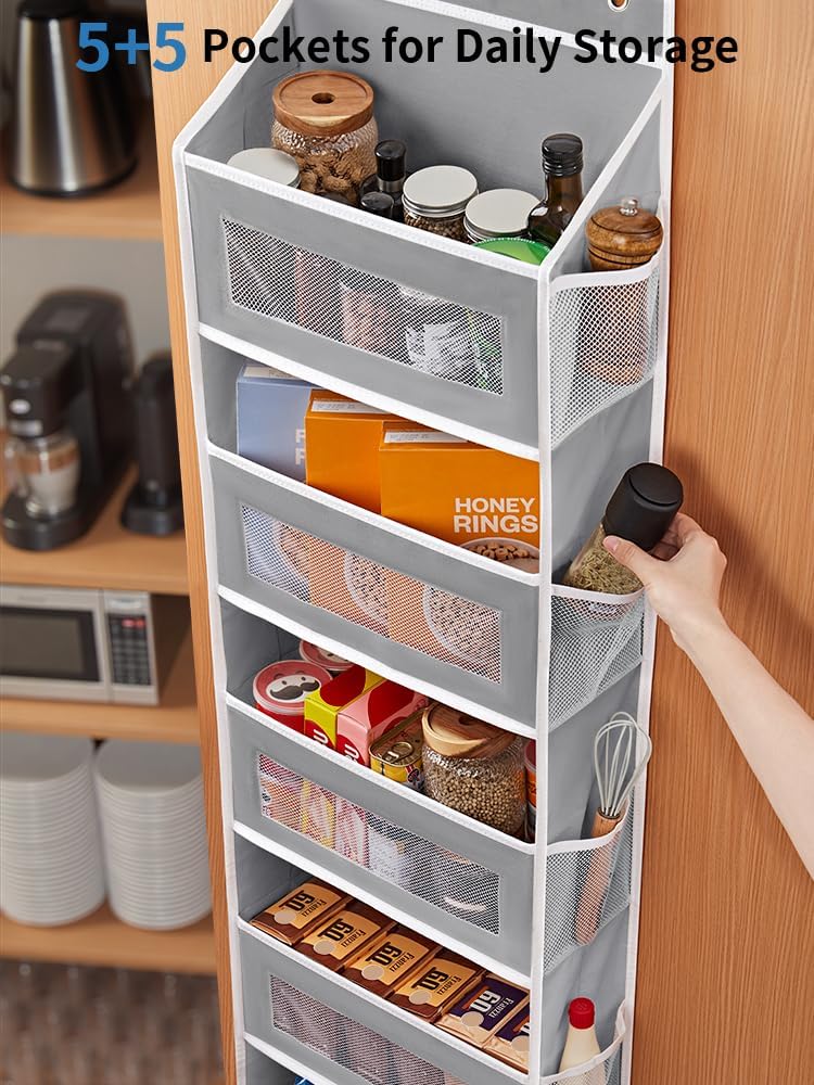 JARLINK Organizador sobre la puerta para dormitorio, despensa, baño...