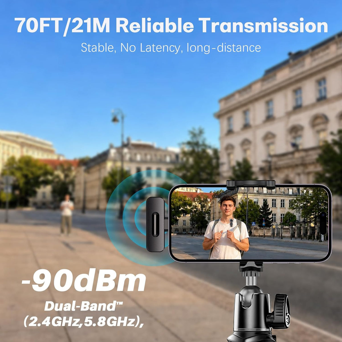 wedaniya Mini micrófono inalámbrico Lavalier para iPhone, Android,...