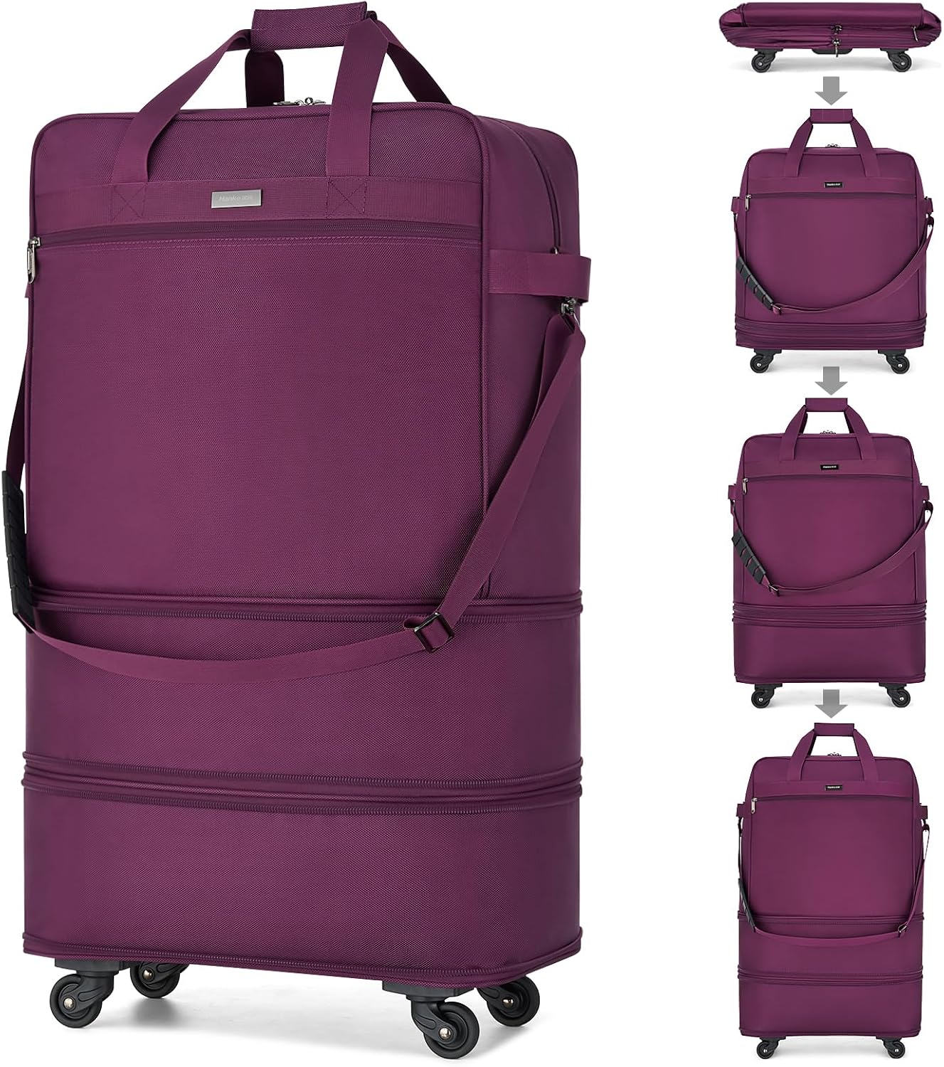 Maletas Hanke con ruedas Bolsa de equipaje expandible plegable Bols...