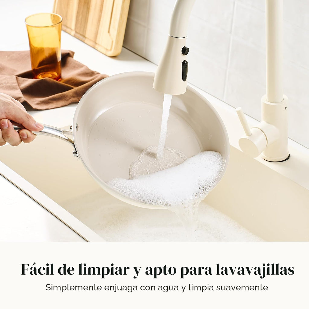 Redchef Sartén antiadherente de cerámica de 11 pulgadas, mango que...