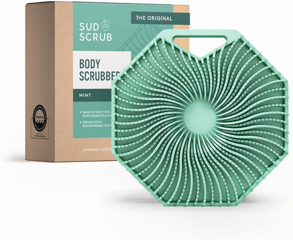 Sud Scrub® Depurador corporal de silicona antimicrobiano, cepillo e...