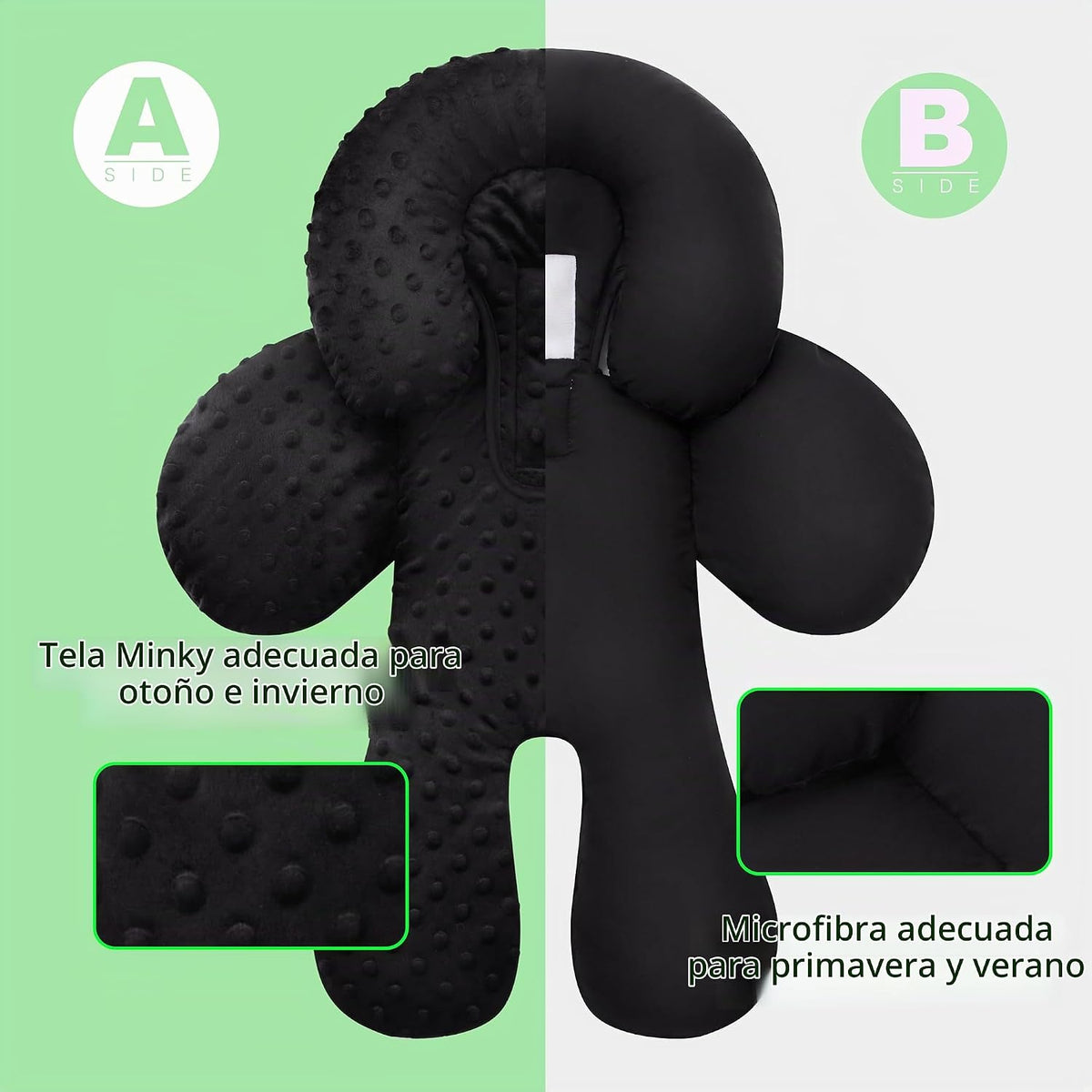 Pro Goleem Inserto para asiento de automóvil infantil, soporte para...