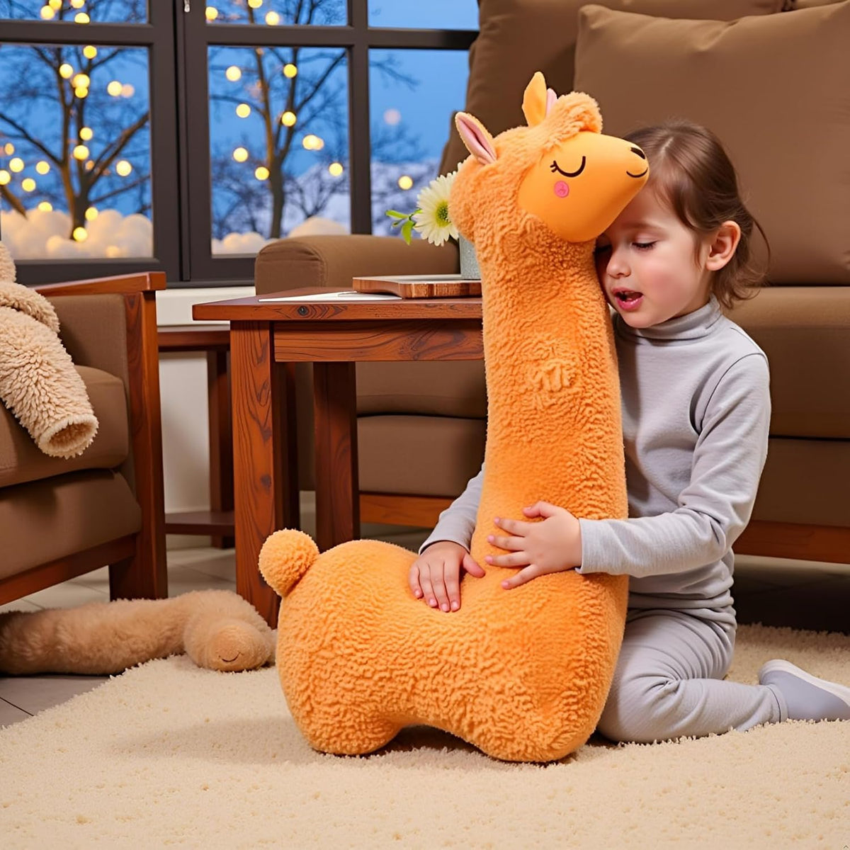 Ryttir 29.5 Pulgadas 15% Más Gordo Peluche Grande de Llama, Peluche...