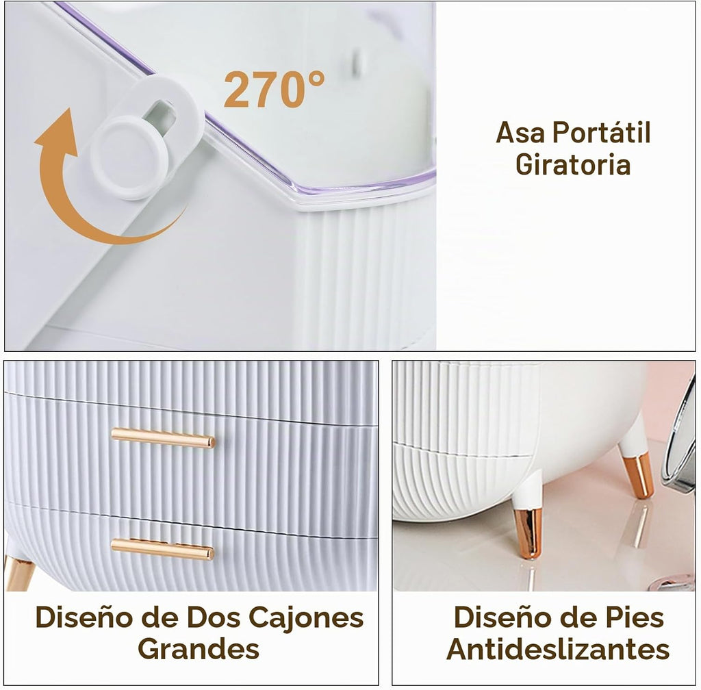 YGJT Organizador de maquillaje, organizador de cuidado de la piel p...