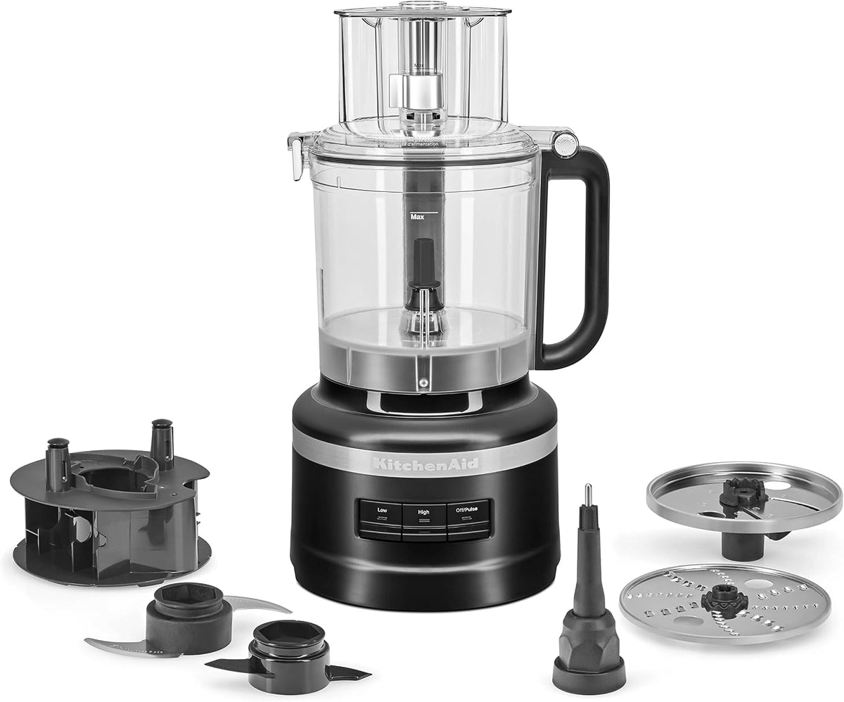 KitchenAid Procesador de alimentos de 13 tazas, negro mate y batido...