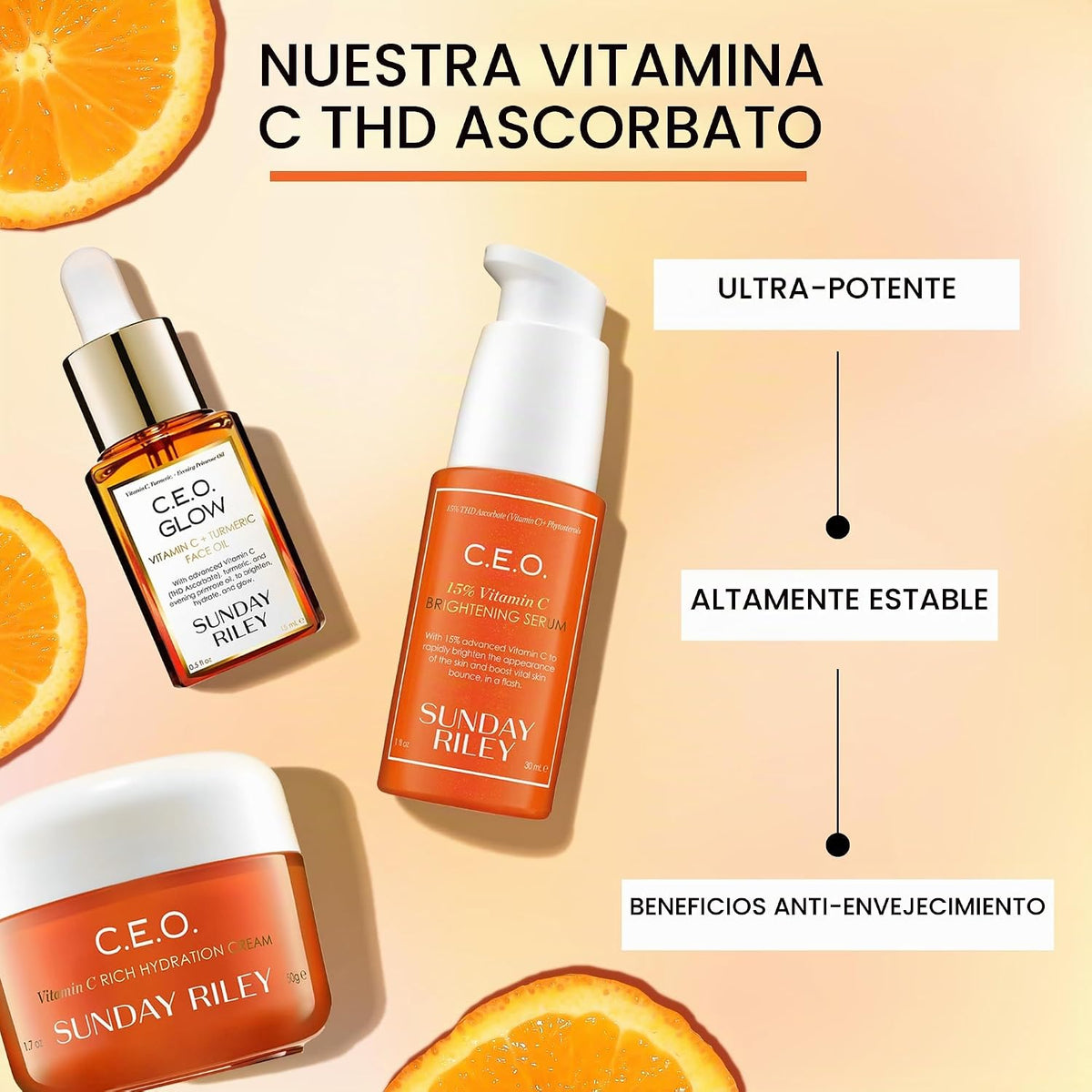 Sunday Riley C.E.O. Crema hidratante facial rica en vitamina C