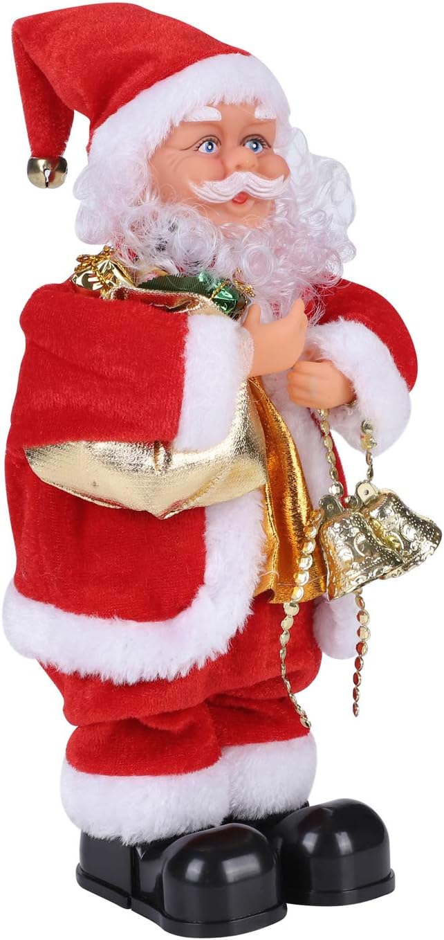 Muñeca eléctrica de Papá Noel bailando y cantando de Navidad, figur...