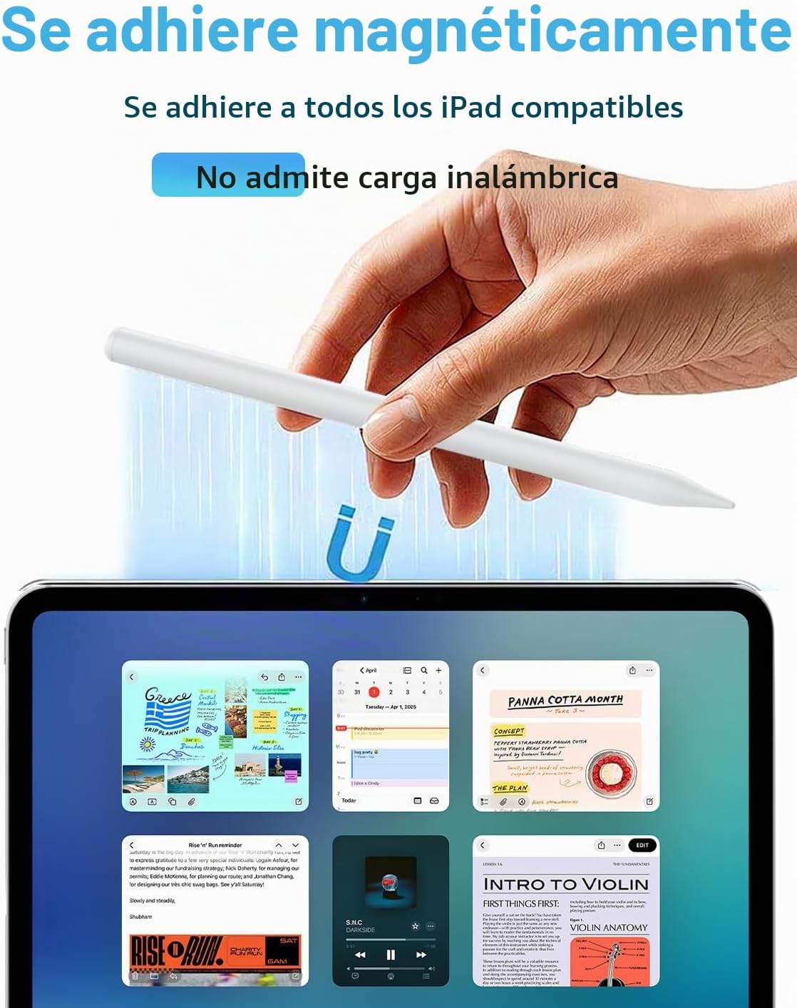 Lápiz óptico para iPad 2018-2016, lápiz de carga rápida para iPad |...