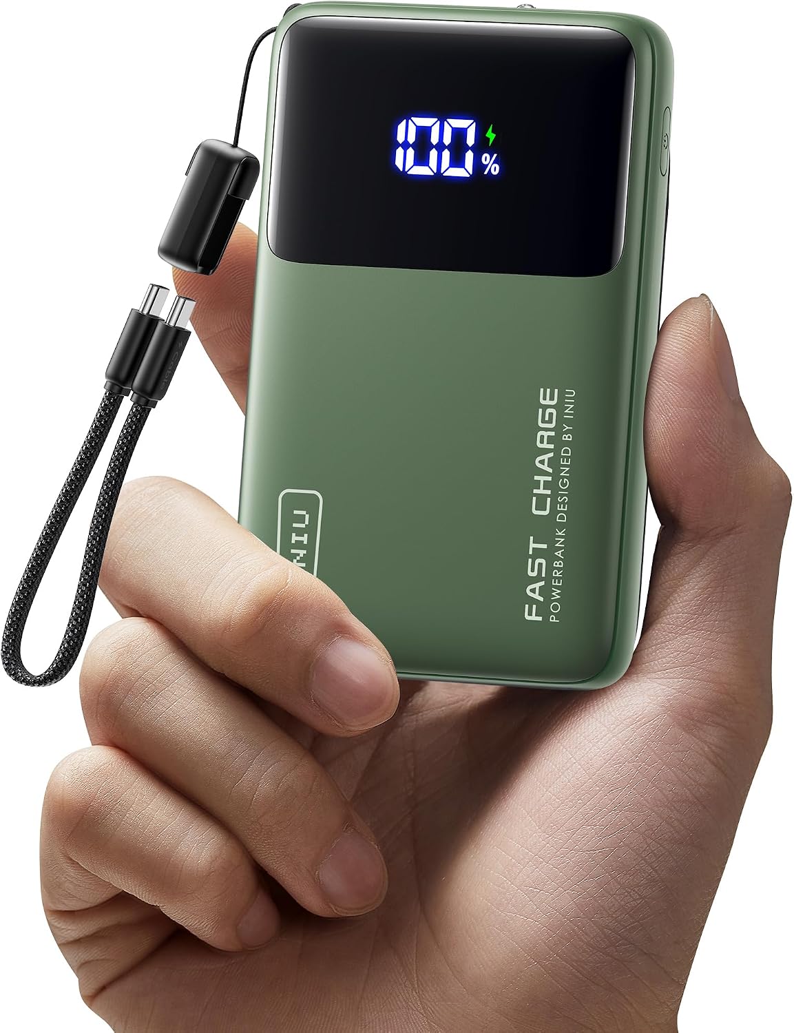 INIU Banco de energía, compacto 10000mAh 45W PD cargador portátil d...