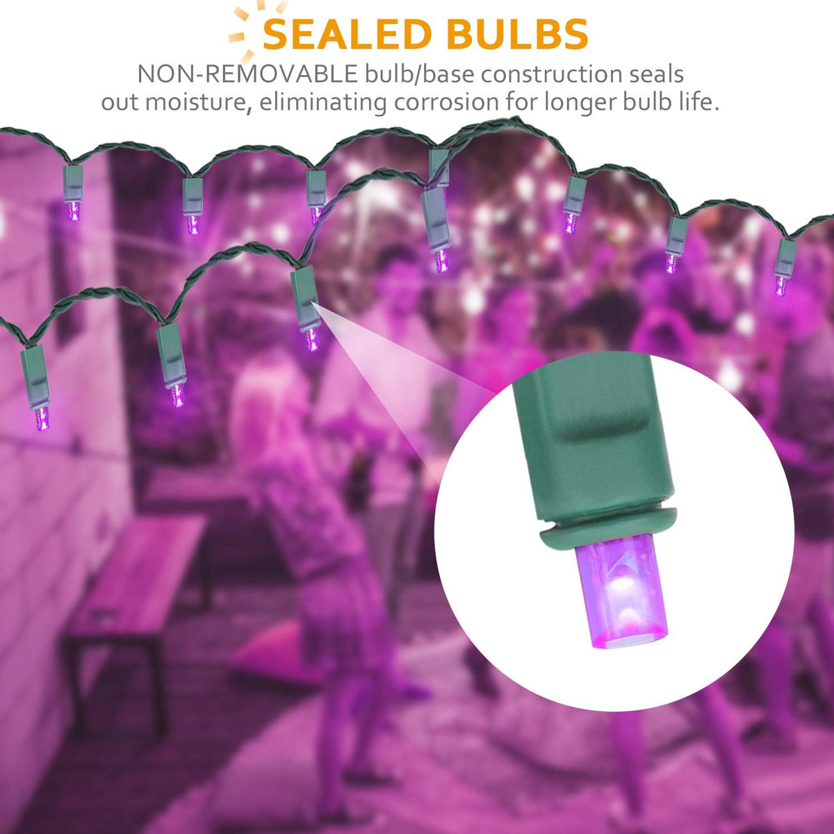 AIDDOMM 100 luces LED moradas de Halloween \u2013 Luces de Navidad...