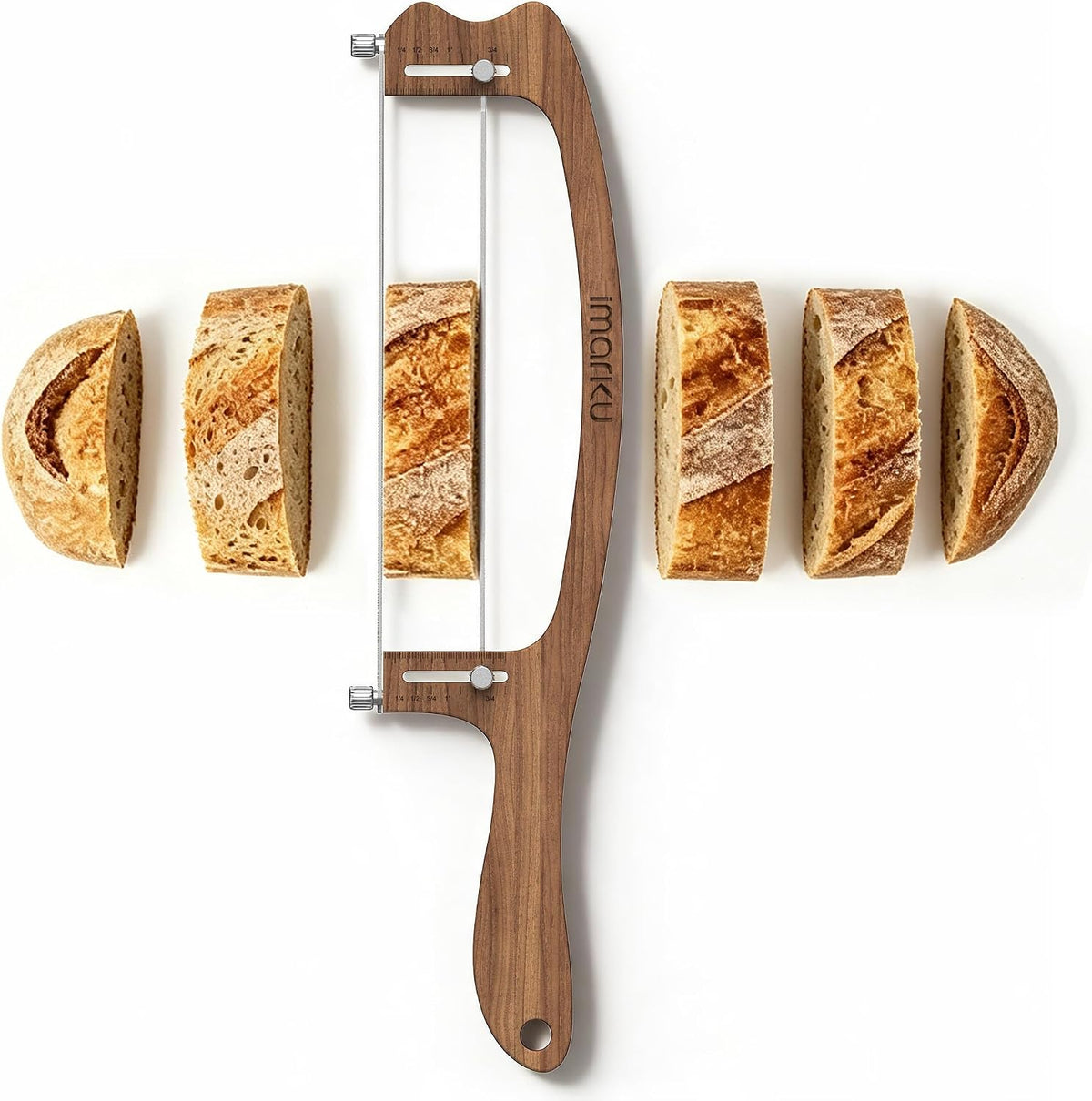 imarku Cortadora de pan de 10 pulgadas, cuchillo de pan casero de g...