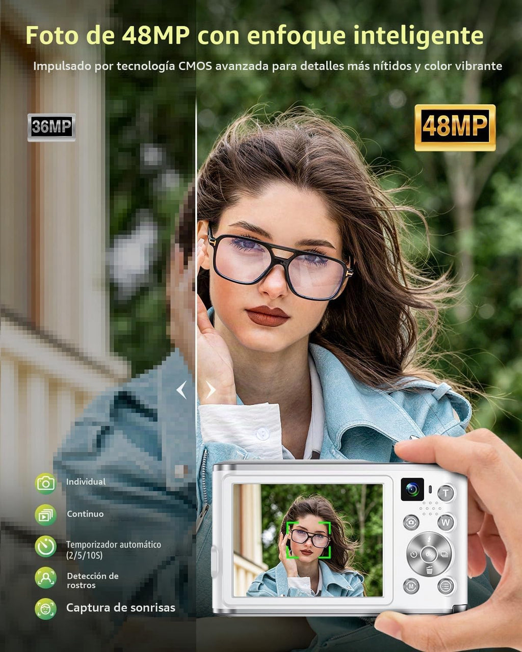 Cámara digital 4K mejorada 2026 para fotografía y vlogging, cámara...