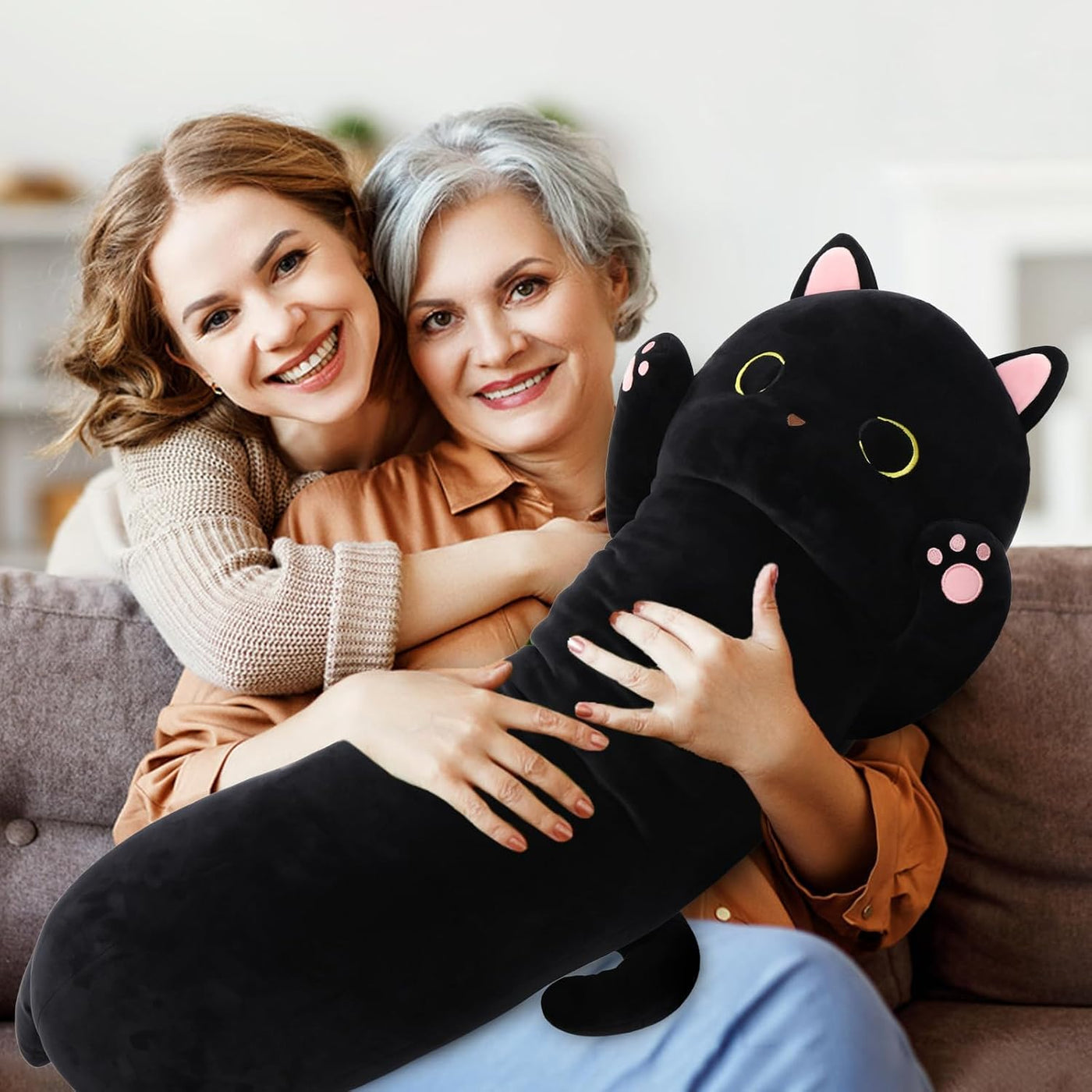 MaoGoLan Almohada larga para el cuerpo de gato para niños, peluche...