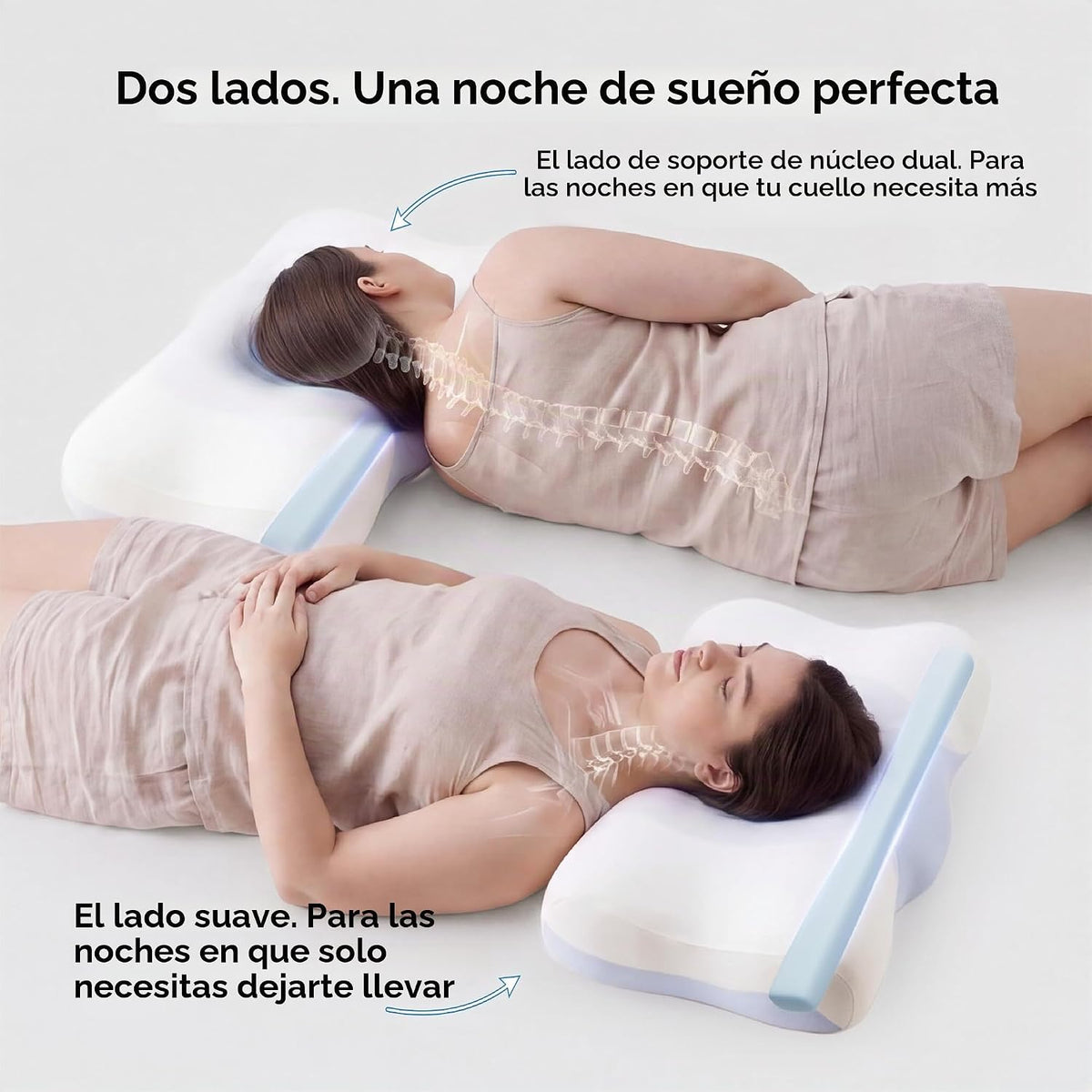 Bedsure Almohada cervical para el cuello \u2013 Almohadas de espuma...