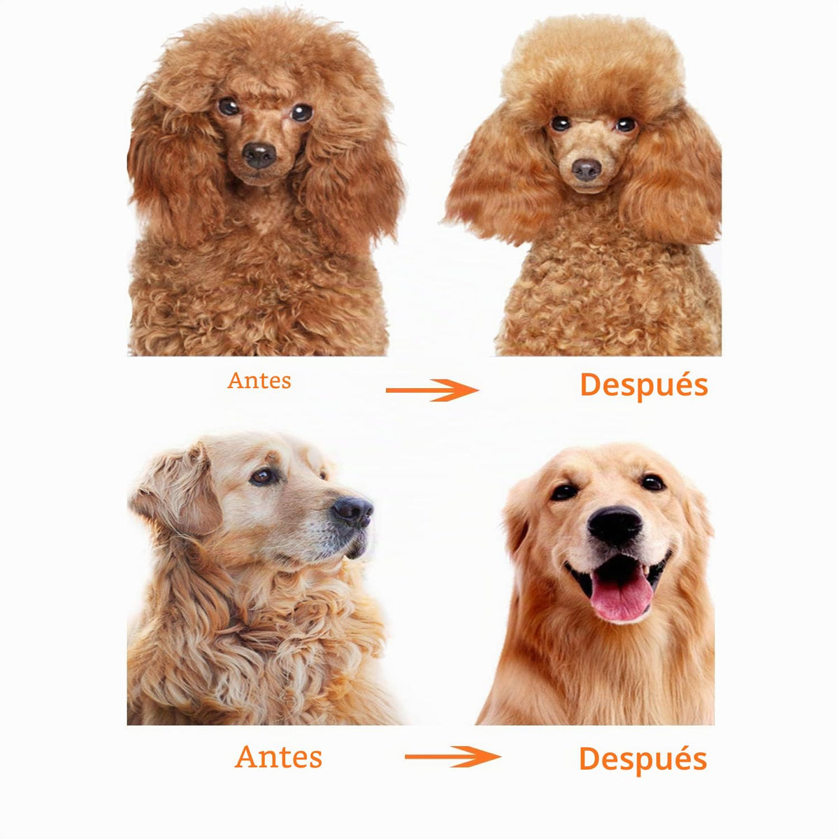 Peine de pelo largo para perros o gatos con dientes cortos y largos...