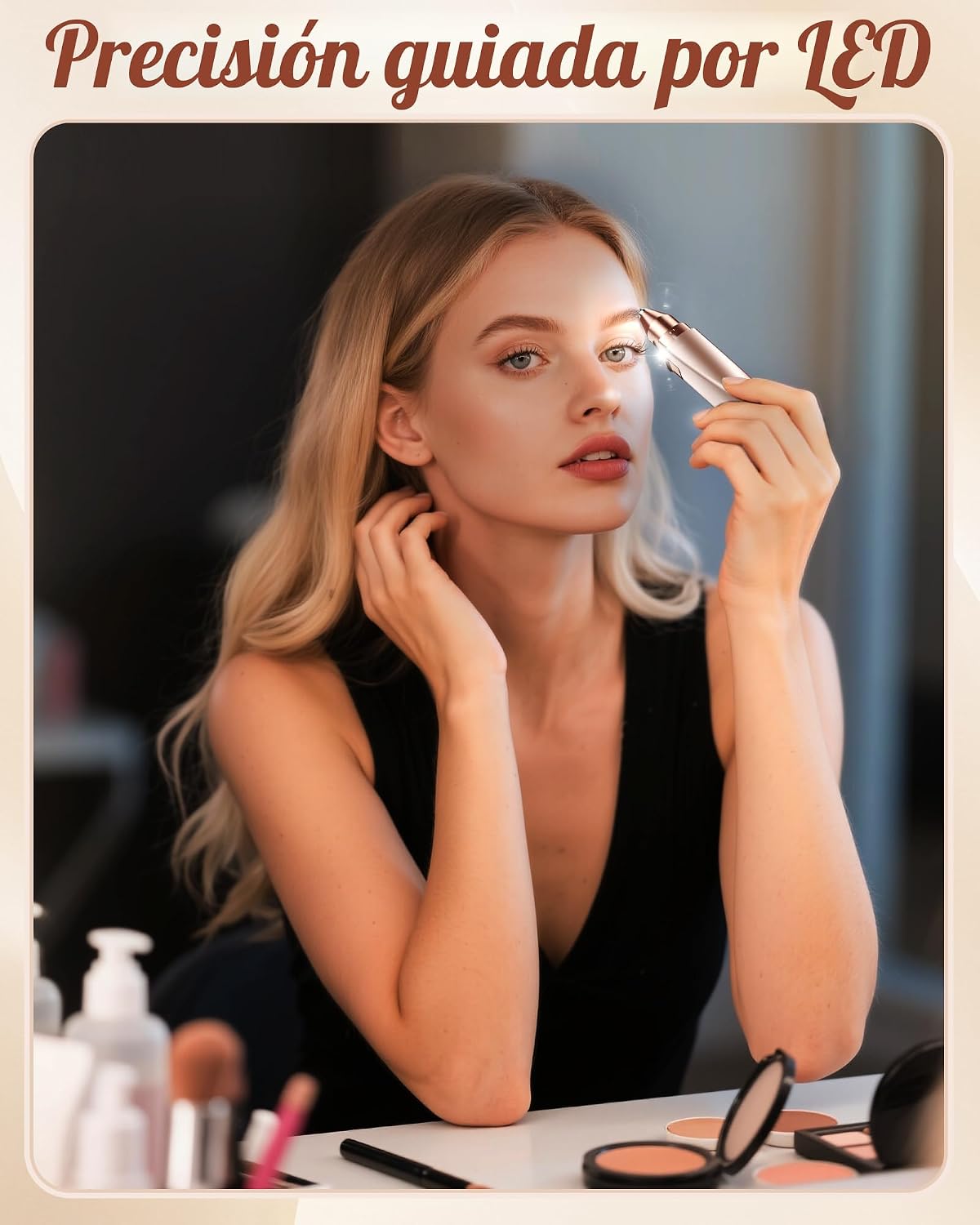 Depiladora y Recortador de Cejas para Mujeres: Afeitadora Facial Re...
