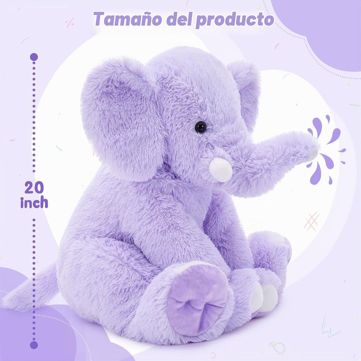 MorisMos - Elefante gigante de peluche, 19.6 pulgadas | Animal de p...