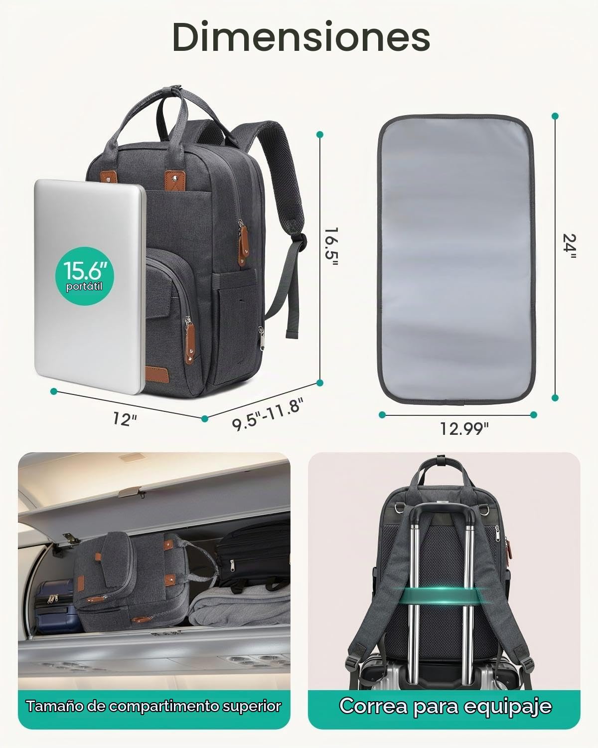 Qualyphant Mochila para pañales extragrande para dos niños gemelos,...