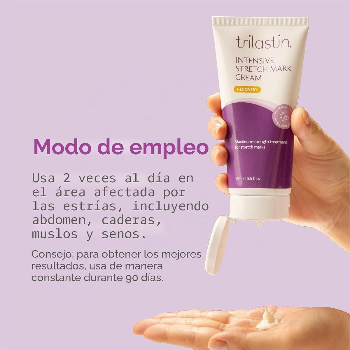 Crema para las estrías TriLASTIN-SR potente para reducir estrías pr...