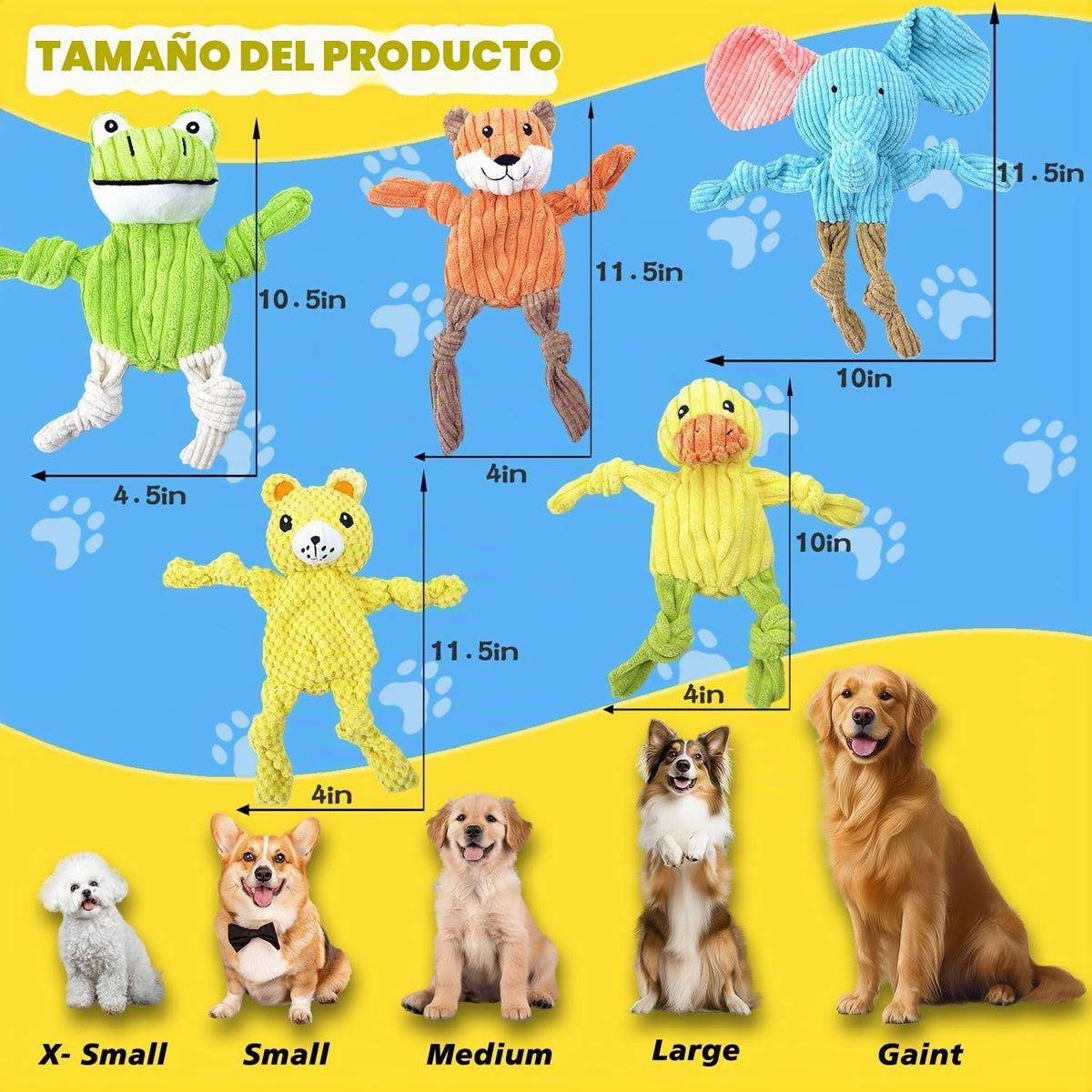 MRSOHRET - Juguetes chirriantes para perros, juguetes masticables d...