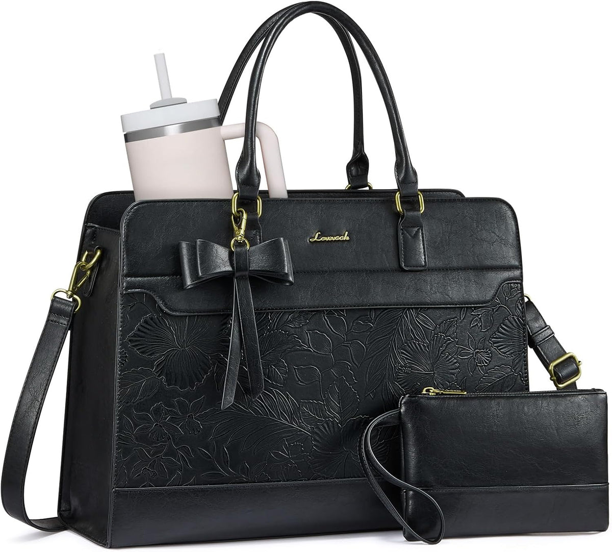 LOVEVOOK Bolsa de mano para computadora portátil para mujer, bolsa...