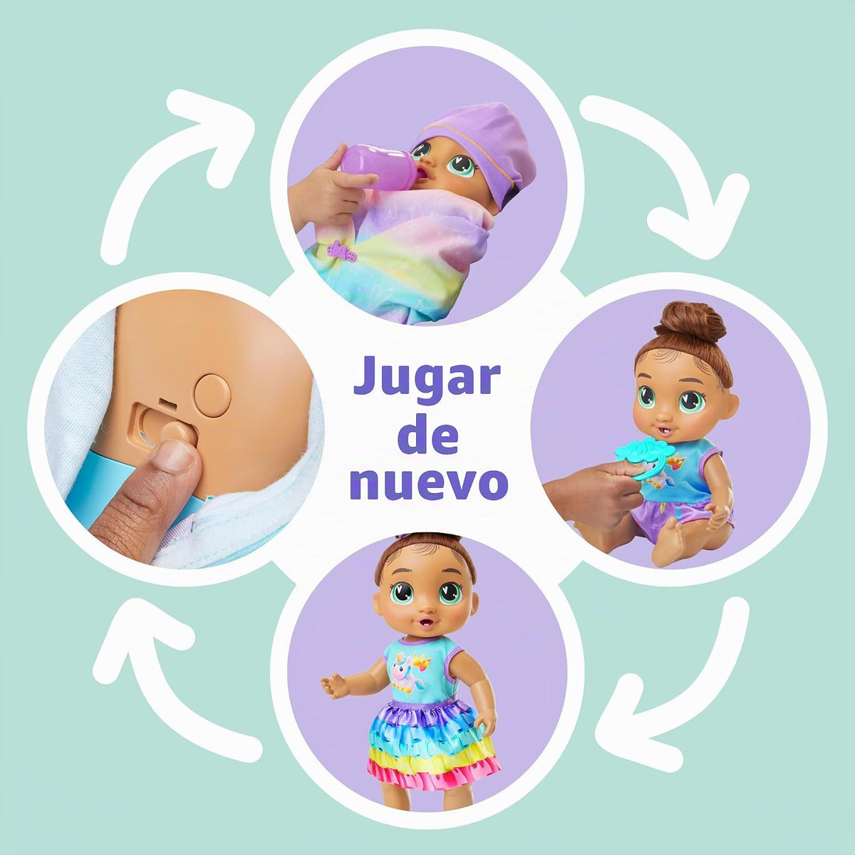 Baby Alive Baby Grows Up, Sophia Sparkle, Milestones y el primer di...