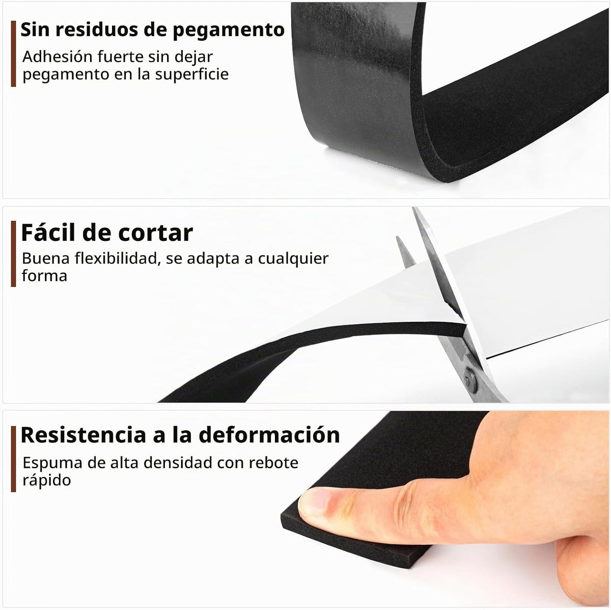 Yotache - 2 rollos de cinta adhesiva de espuma de 1" de ancho x...