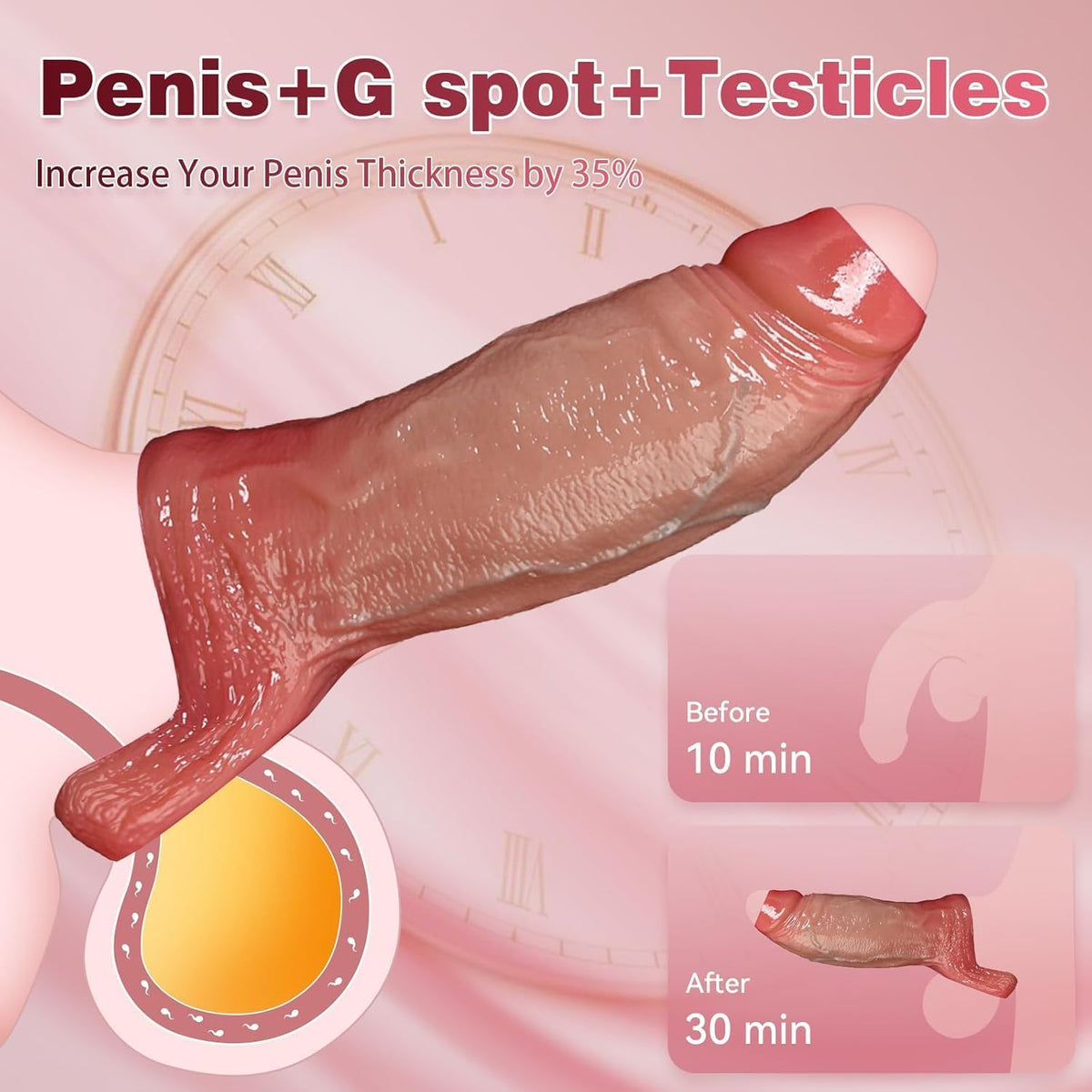 Extensor de manga para pene, extensor de pene, anillo de polla de 5...