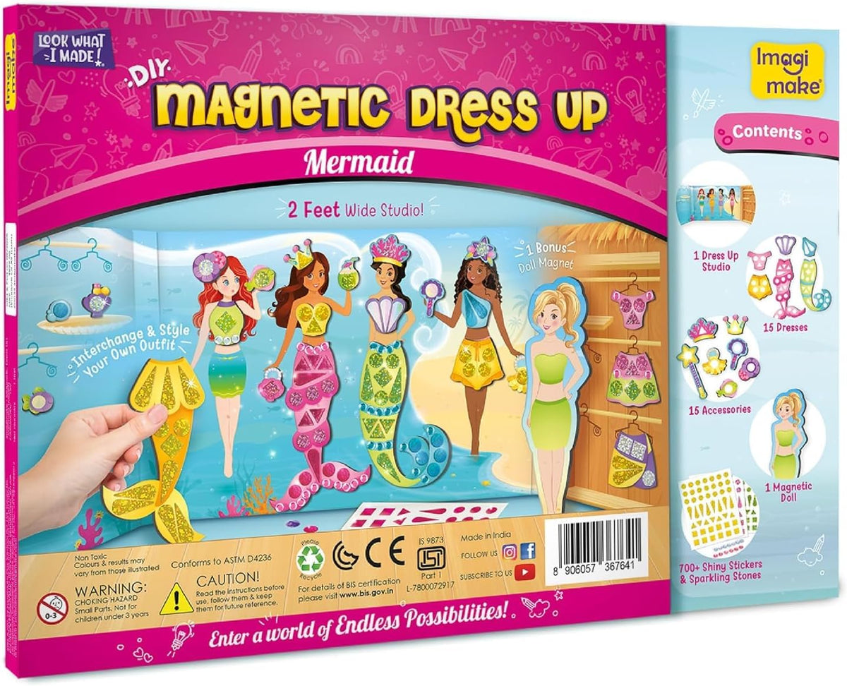 Imagimake DIY Disfraz Magnético de Sirena, 30 Vestidos y Accesorios...