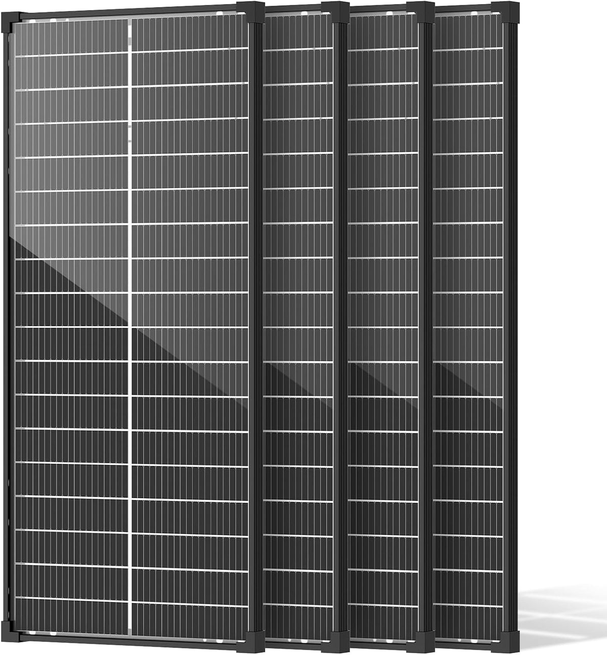 EtnalSolar 100W 18BB Bifacial 25,6% Panel solar 4PCS de alta eficie...