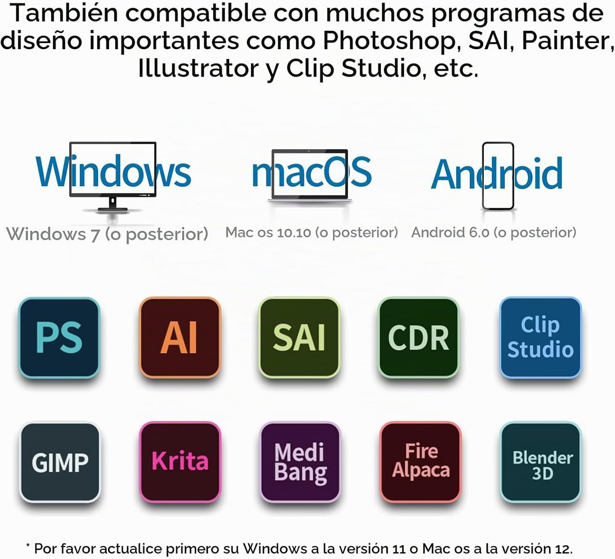 Tableta de Dibujo XPPen Deco 01 V3, Tableta Gráfica Digital de 10x6...
