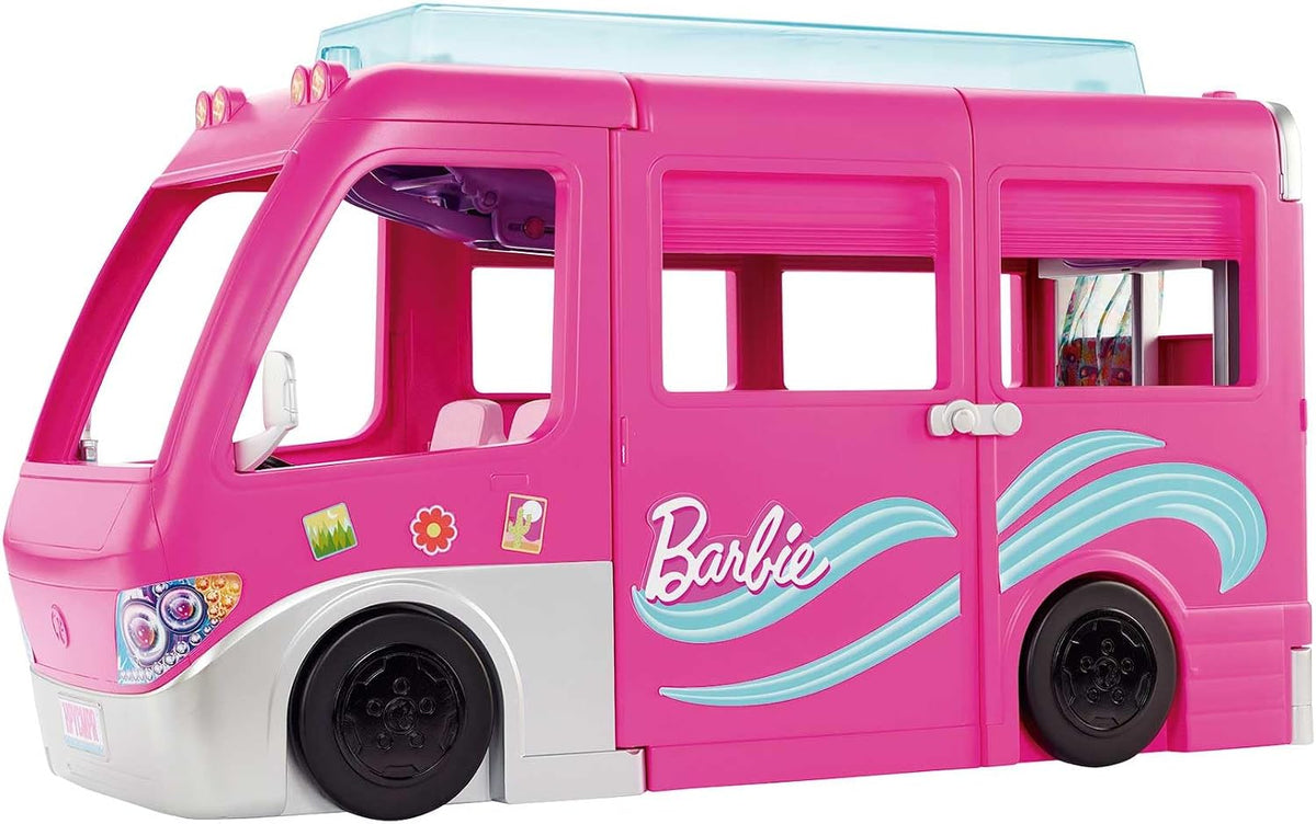 Barbie DreamCamper Juego y accesorios para acampar | Incluye tobogá...