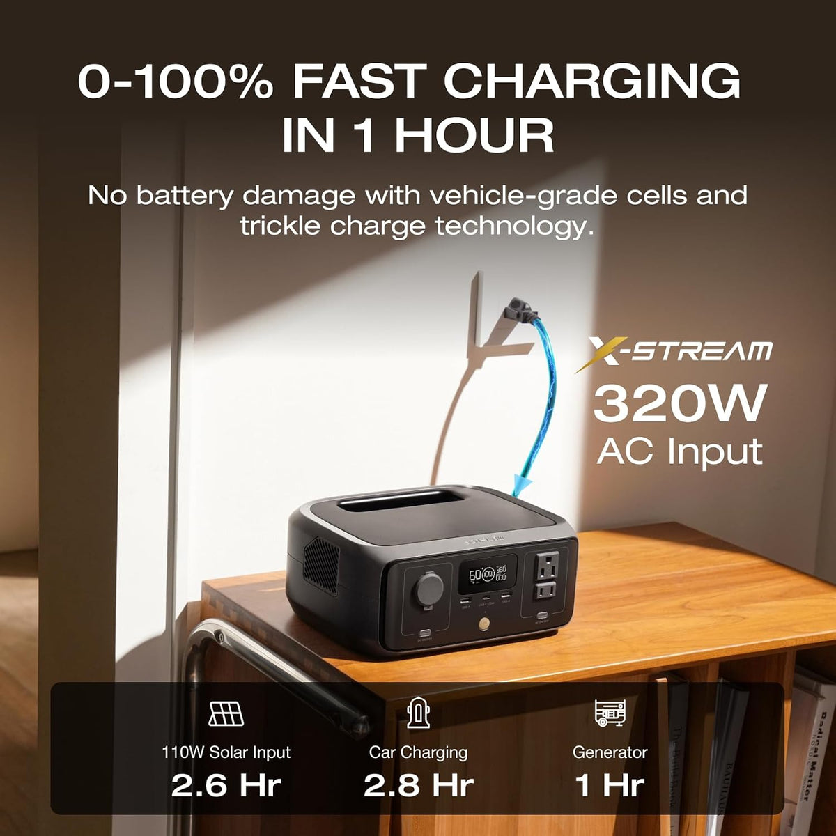 EF ECOFLOW Estación de energía portátil RIVER 3, 245Wh 550W | Carga...