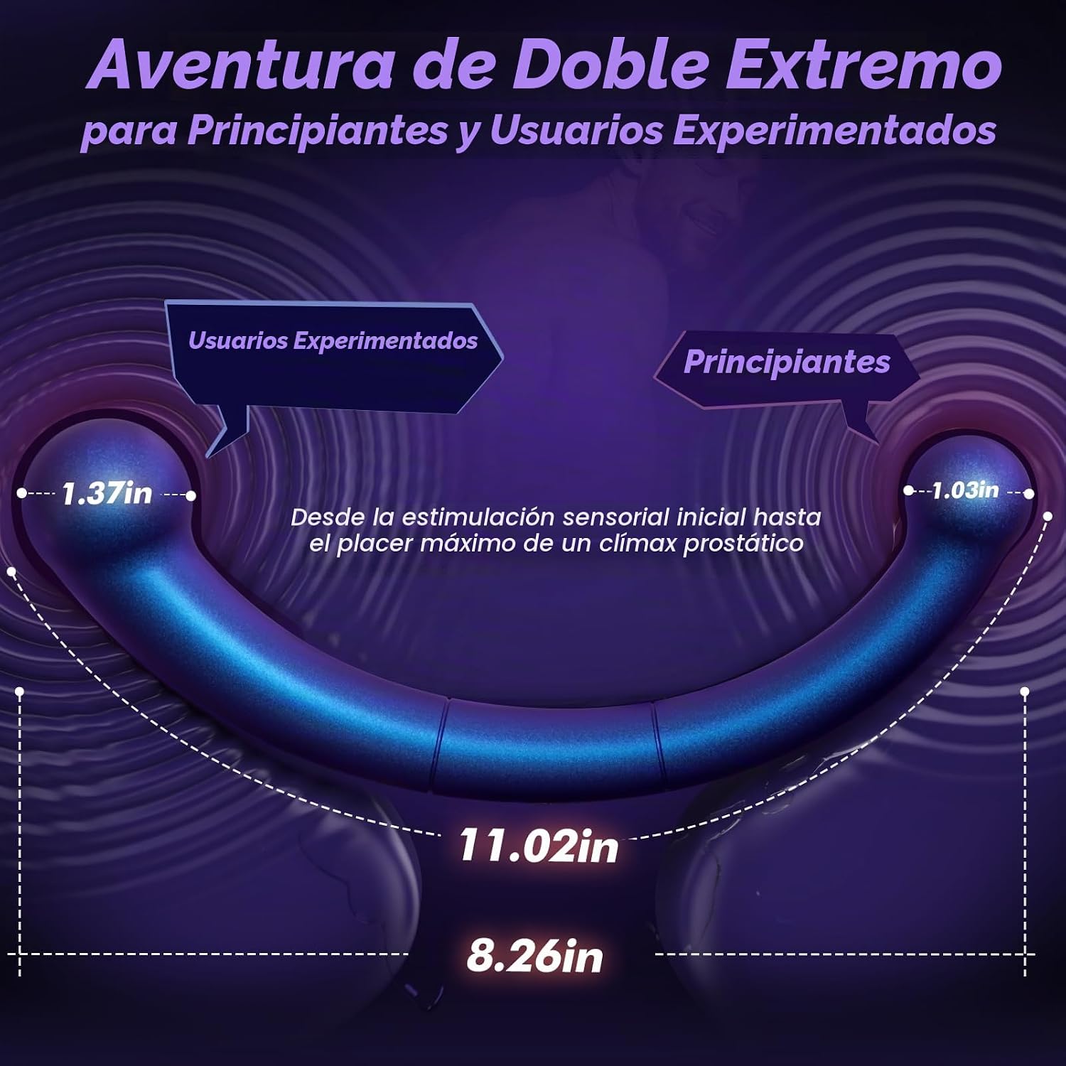 BEISAR Masajeador de próstata vibratorio, tapón anal, juguetes sexu...