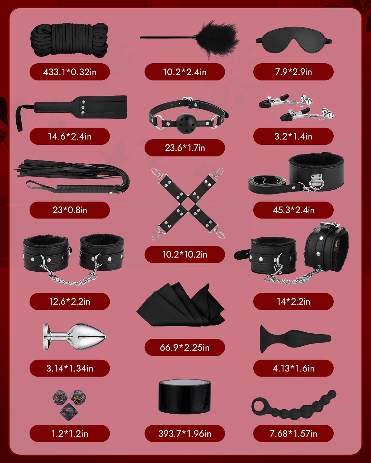 Kit de Restricciones BDSM para Sexo Bondage - UTIMI Conjunto de Res...